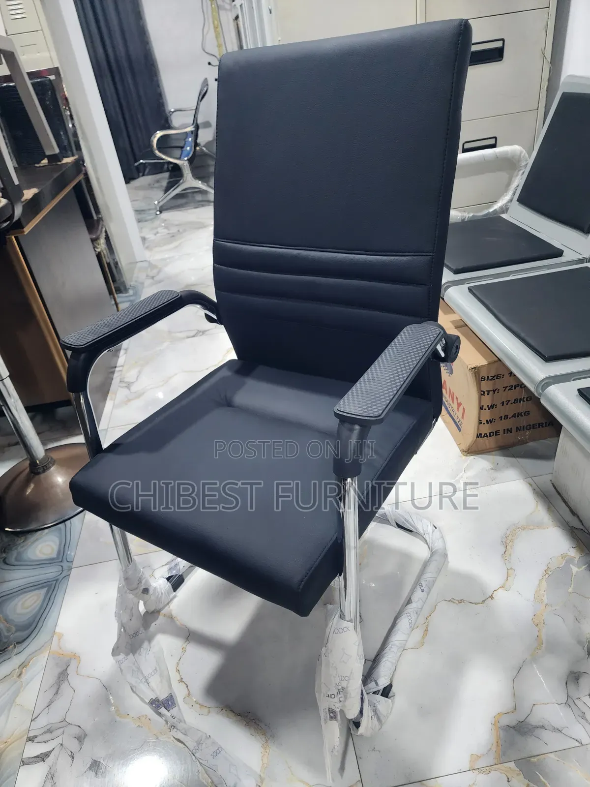 Imported Visvisitor's Office Leather Chair.