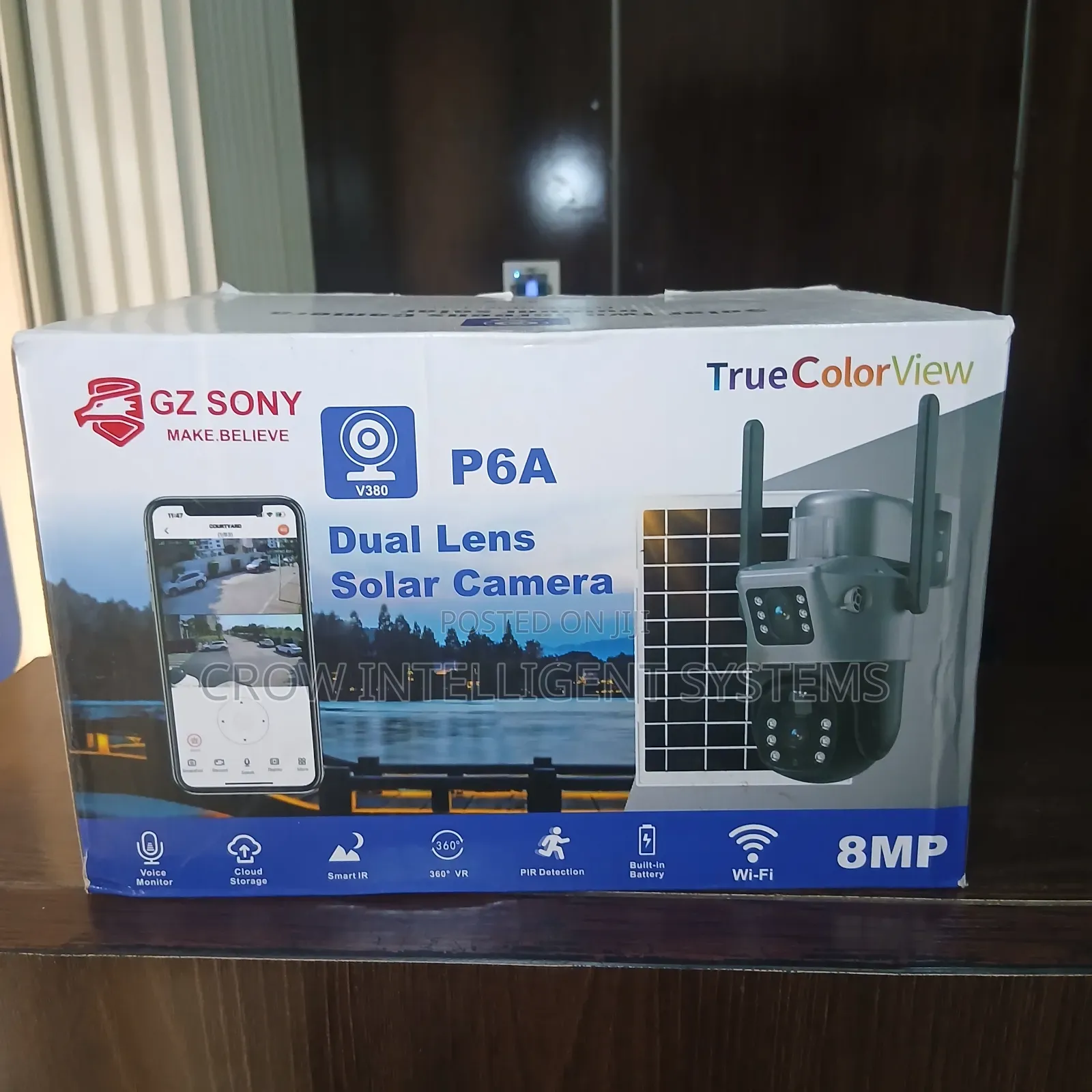 Gz Sony P6a 8mp Dual-Lens Solar PTZ Security Camera