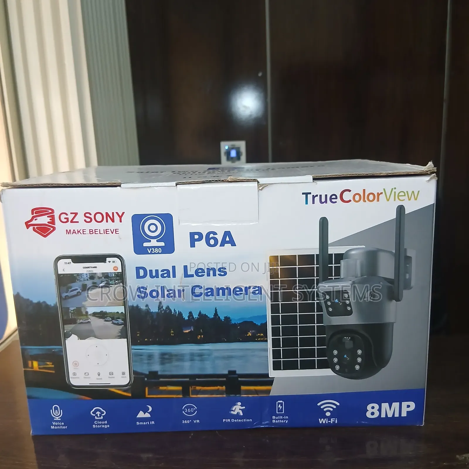 Gz Sony P6a 8mp Dual-Lens Solar PTZ Security Camera