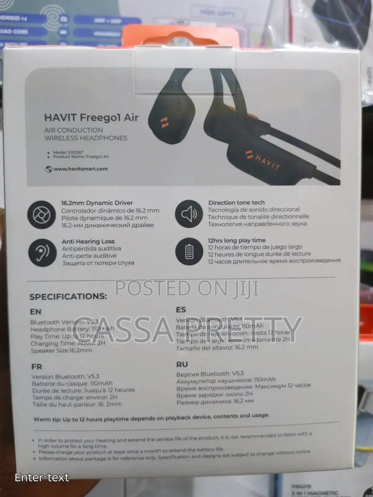 HAVIT Freego1 Air - Air Conduction Wireless Headphones