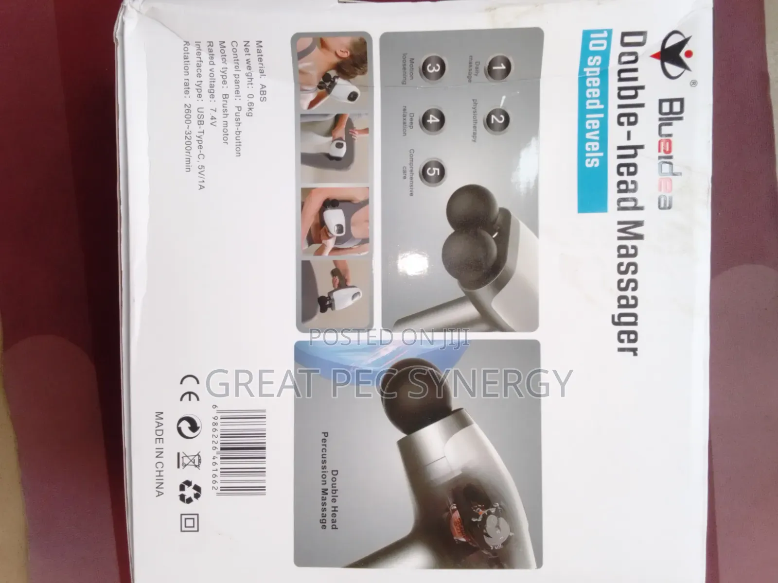 Double -Head Massager Blueidea 10 Speed Levels
