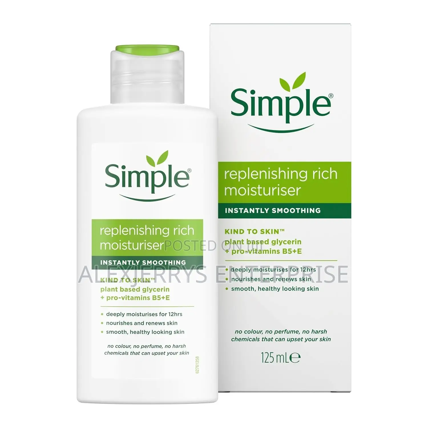 Simple Moisturiser 125ml – Hydrating Light & Replenishing Rich