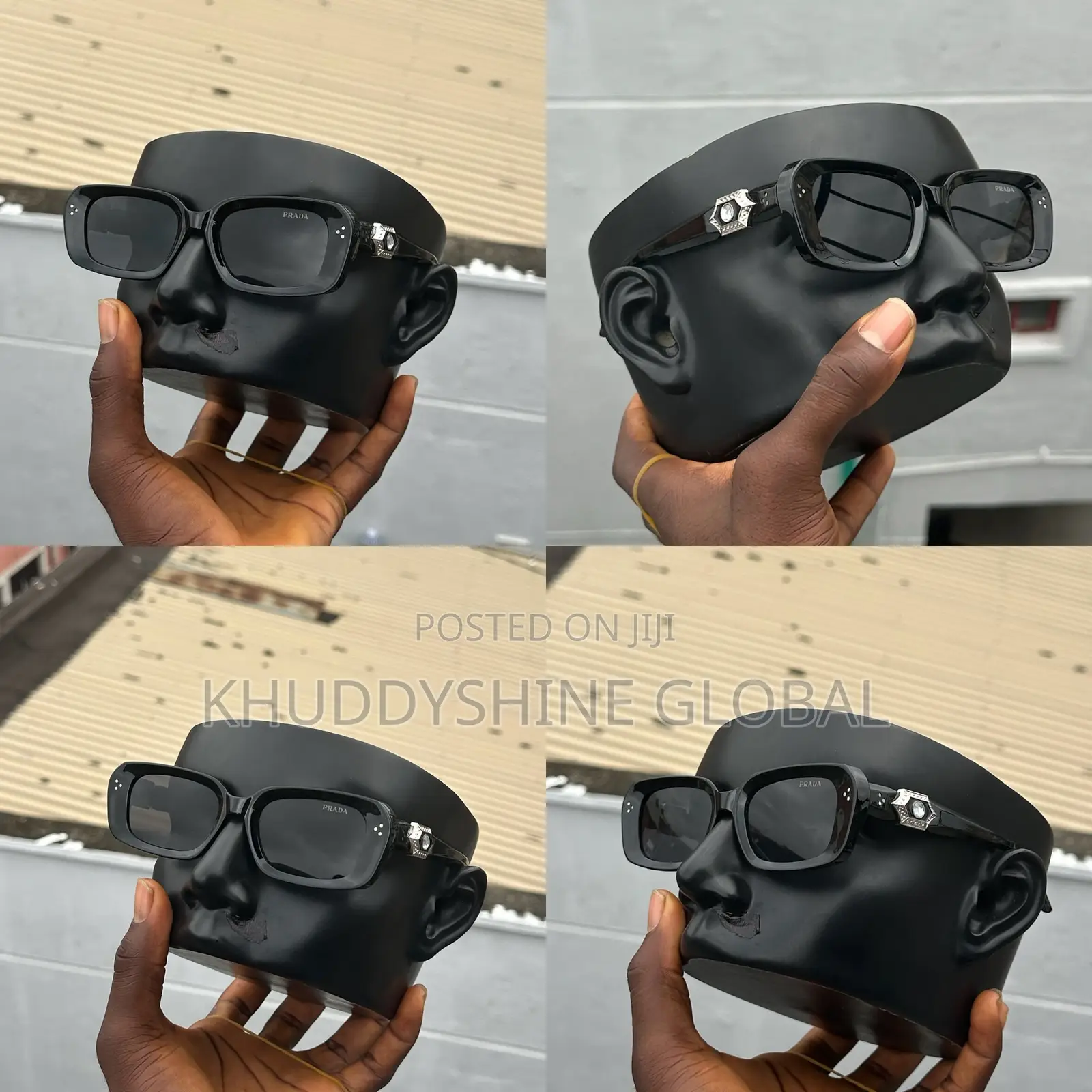 Rimless Y2k-Style Sunglasses Featuring Light-Tinted Lenses