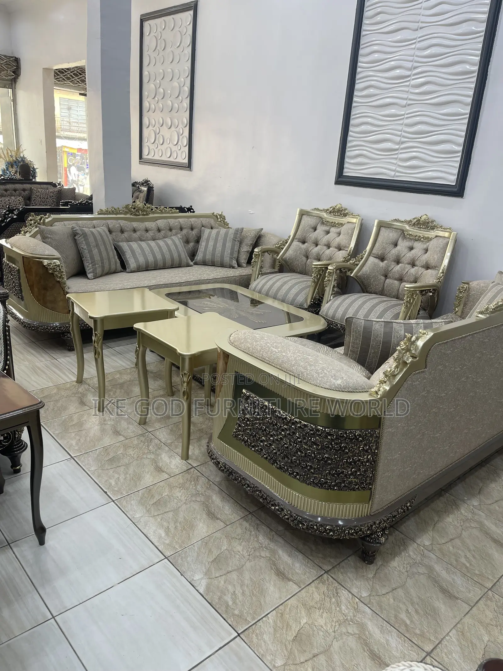 8seater Imported Turkish Royal Fabric Sofa Chair Set