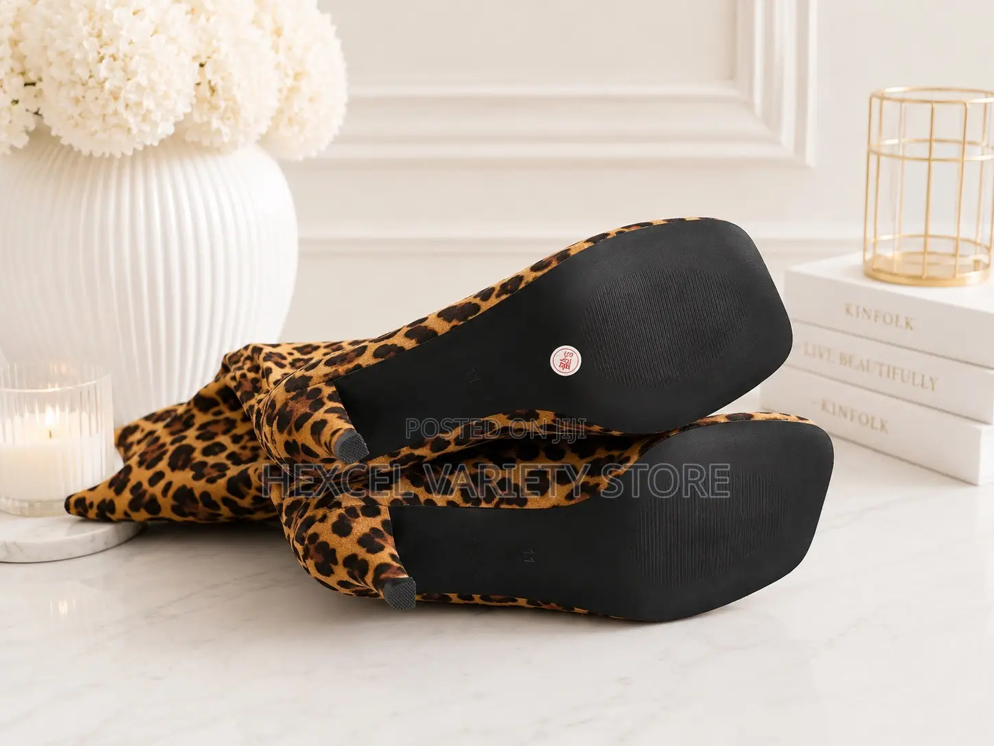 Luxury Brown Suede Slouch Pointed-Toe Heeled Boots for Ladies