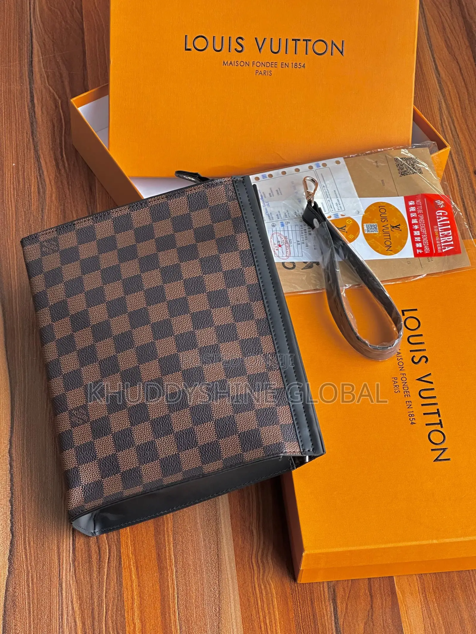 Louis Vuitton Pochette Voyage MM Featuring the Dark Grey and Black