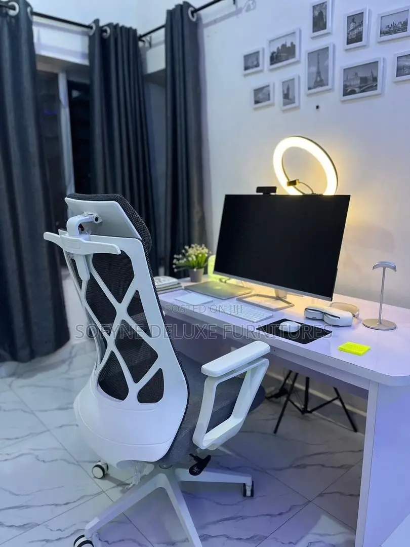 White Ergonomic Swivel Chair