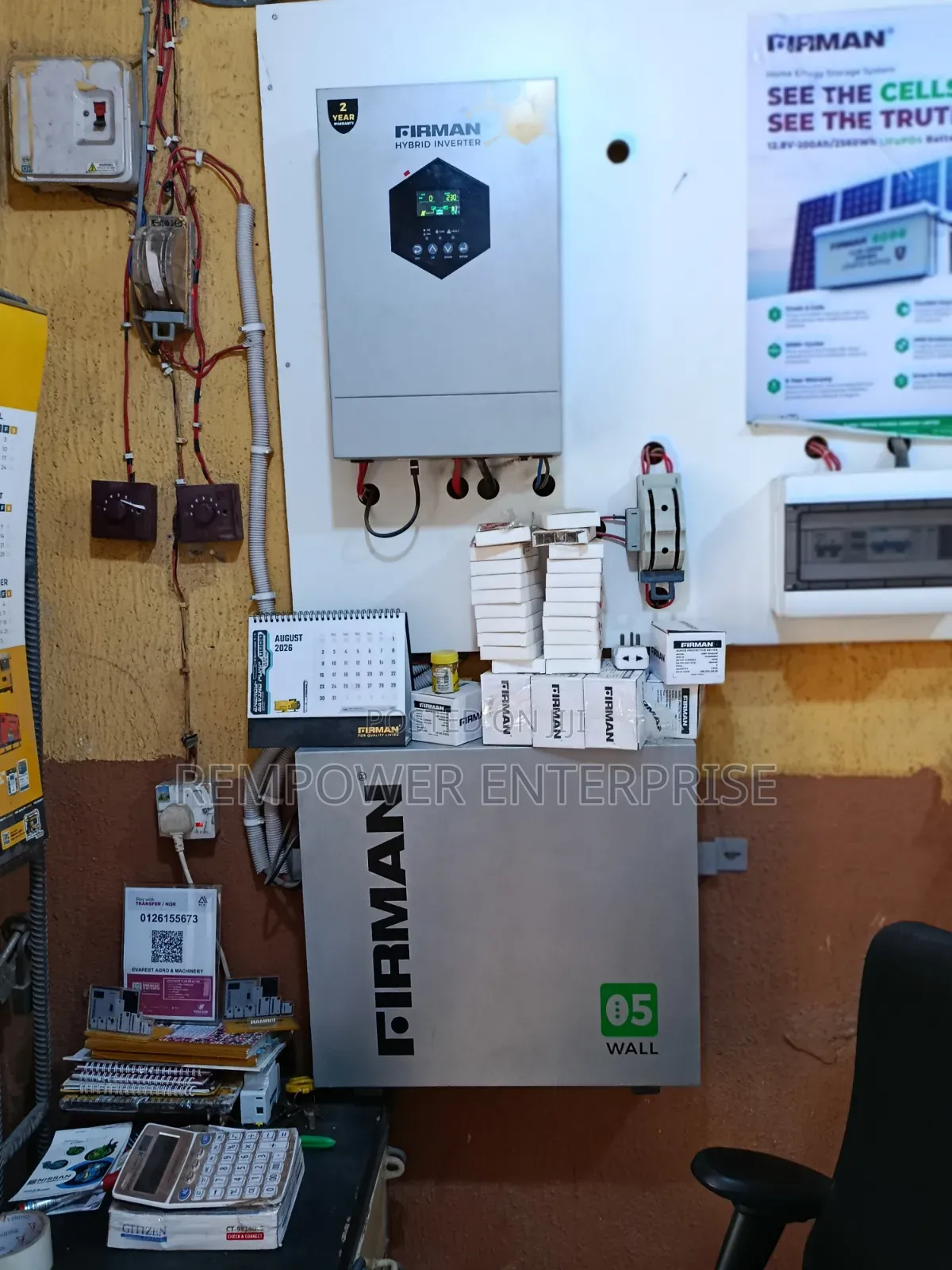 Firman 5kva Battery and 3kva Hybrid Inverter