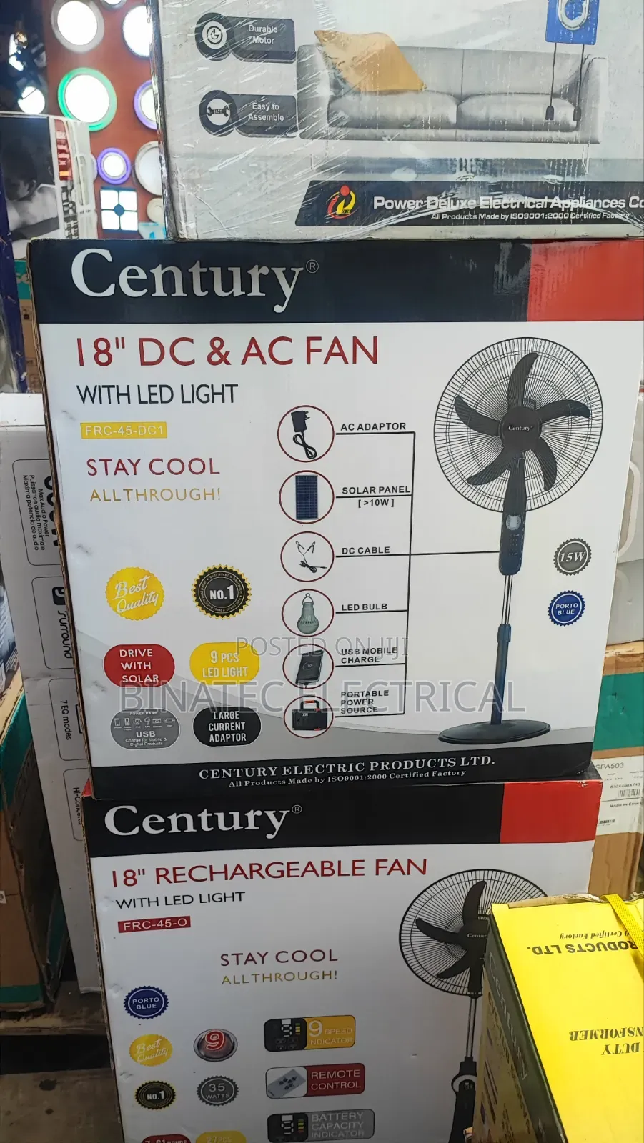 18" Rechargeable Fan.