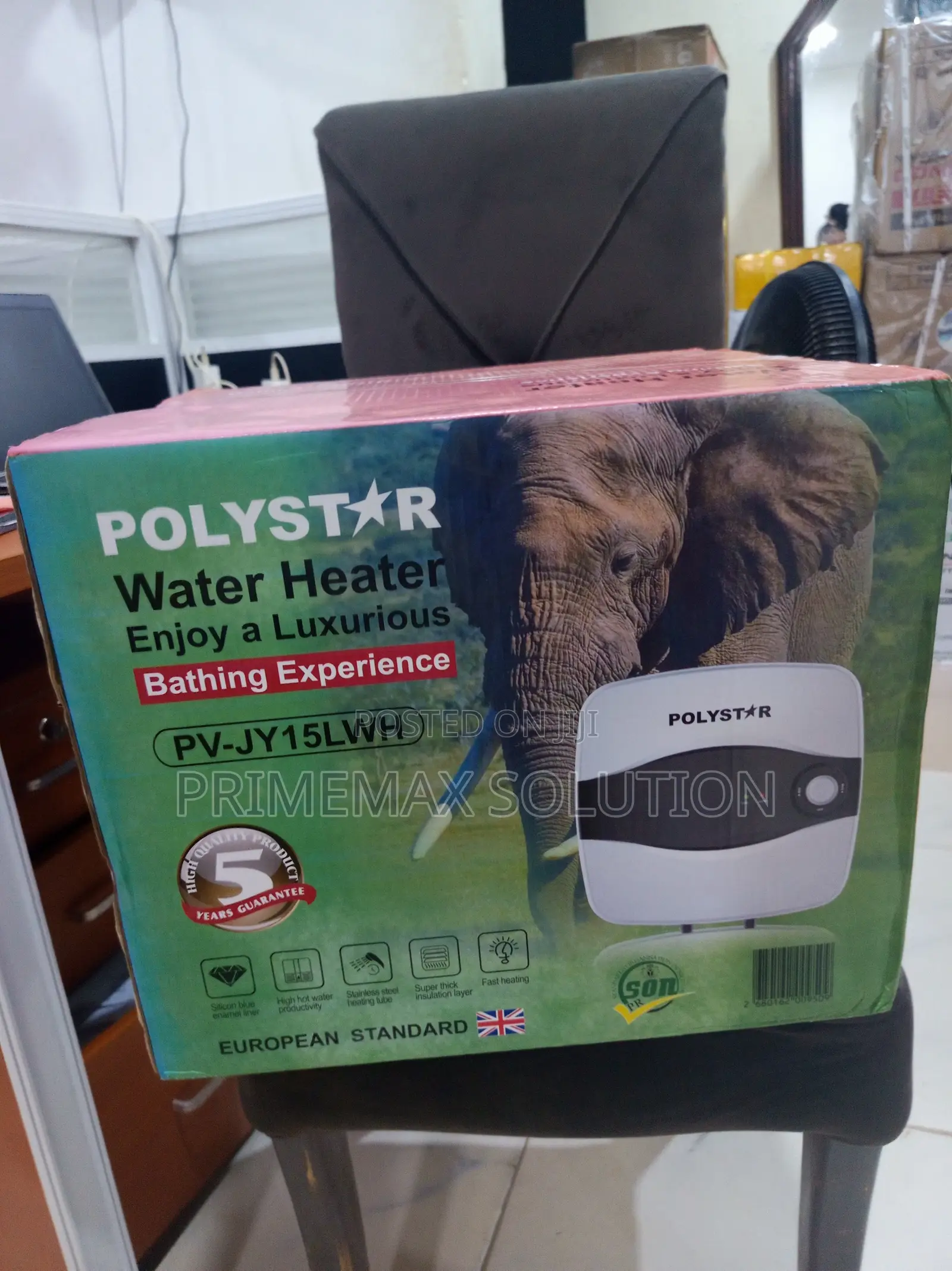 Polystar 15 Litres Vertical Electric Water Heater – Strong & Reliable