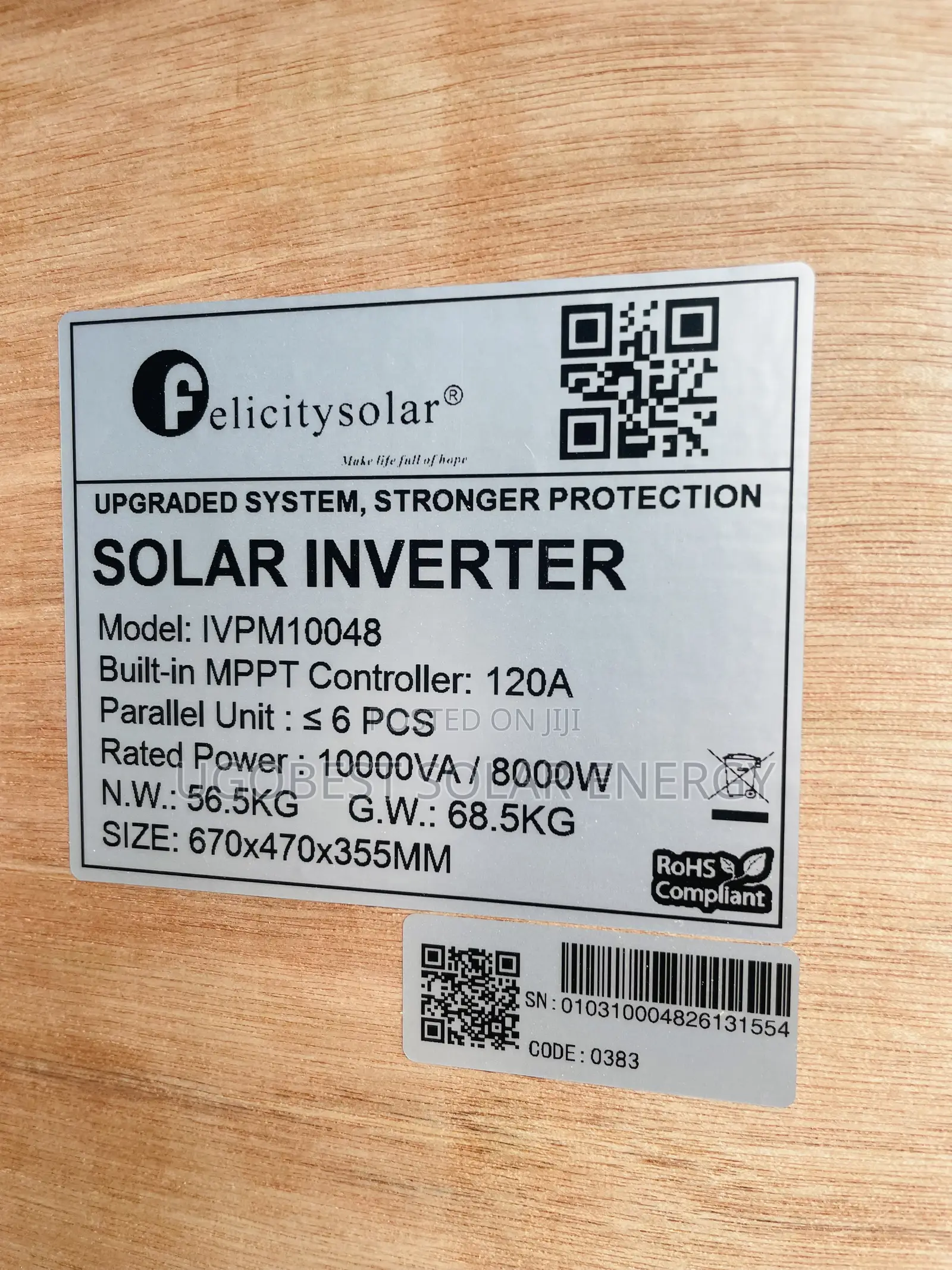 10kva IVPM 48v Felicity Inverter Hybrid