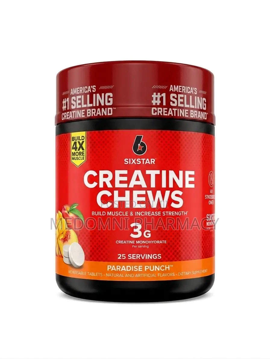 Six Star Pro Nutrition Creatine 3g Chews 75 Ct