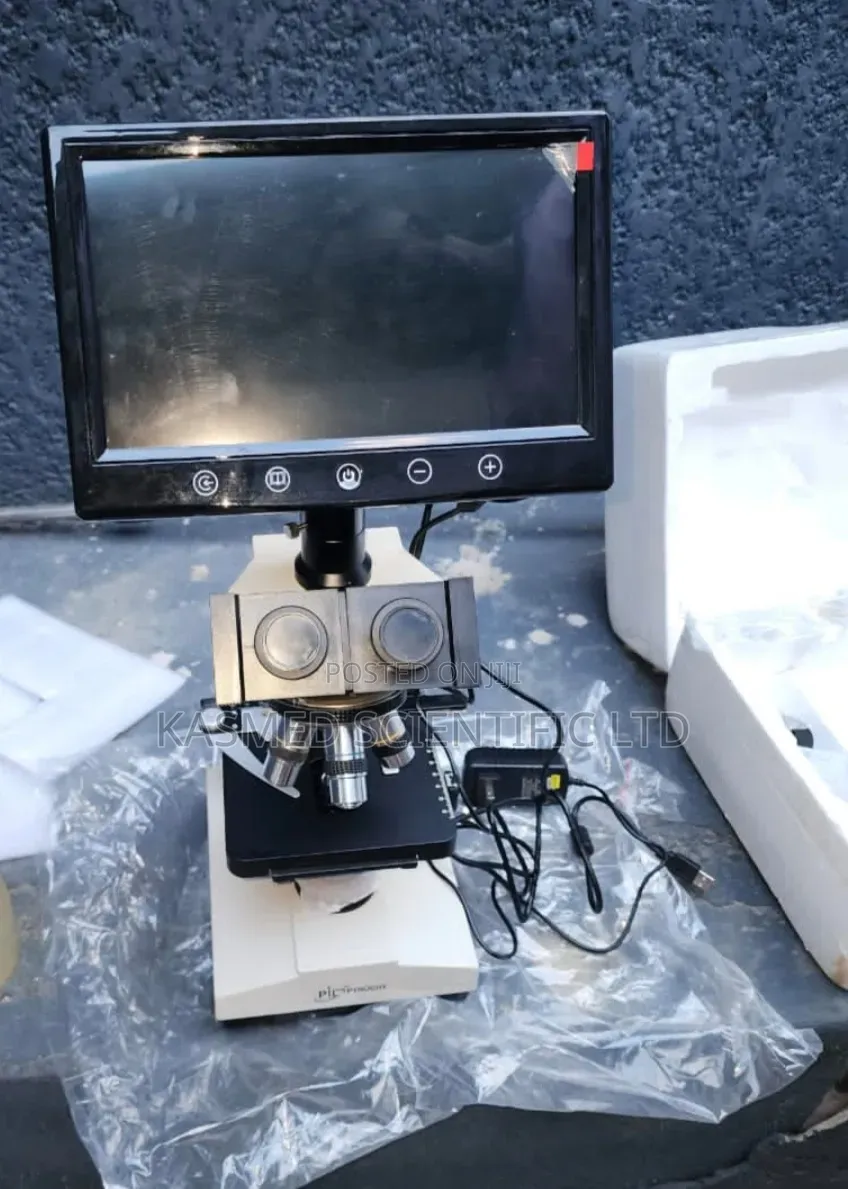 Trinocular Microscope With Camera Laboratory Equipment