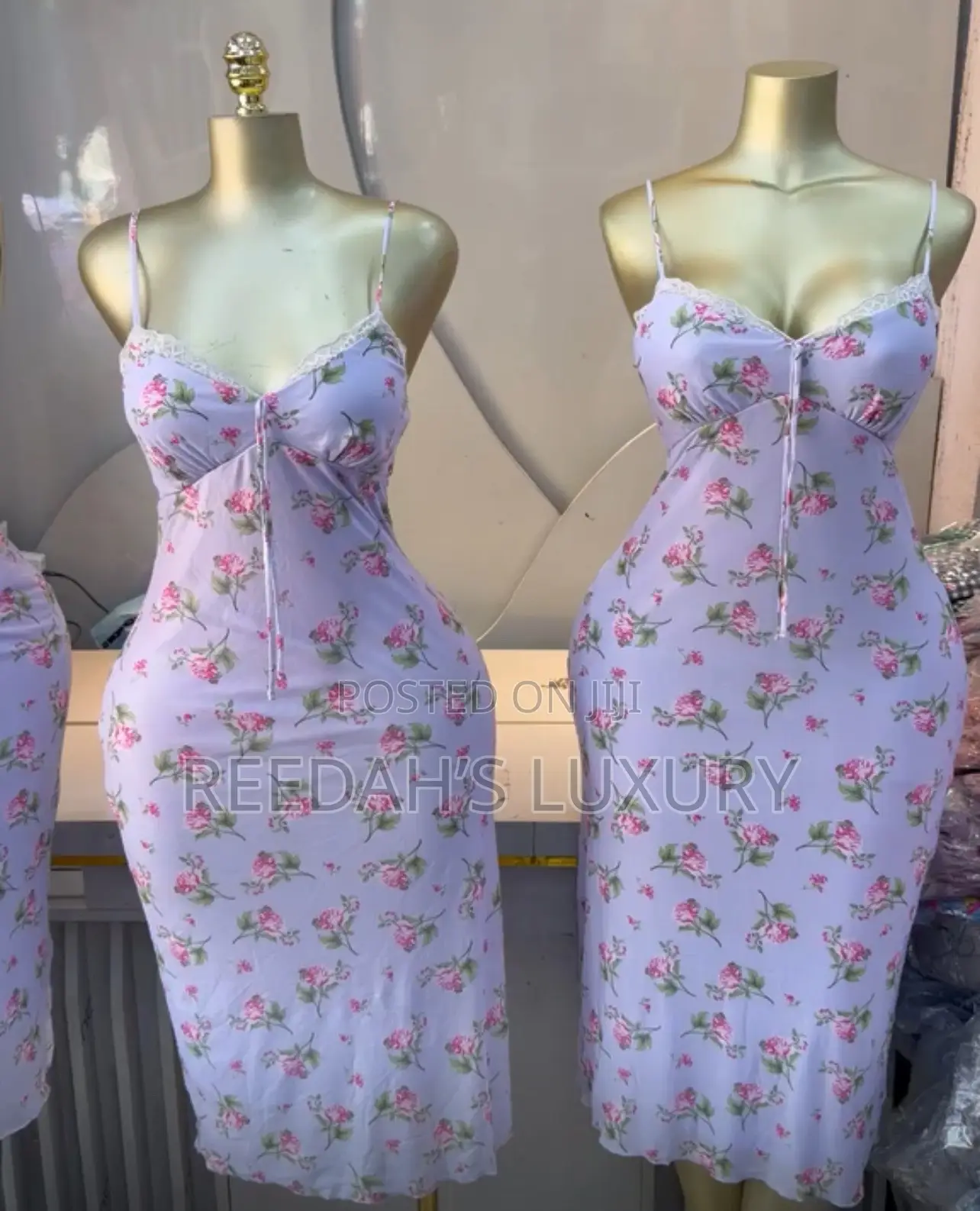 Lavender Floral Lounge Gown