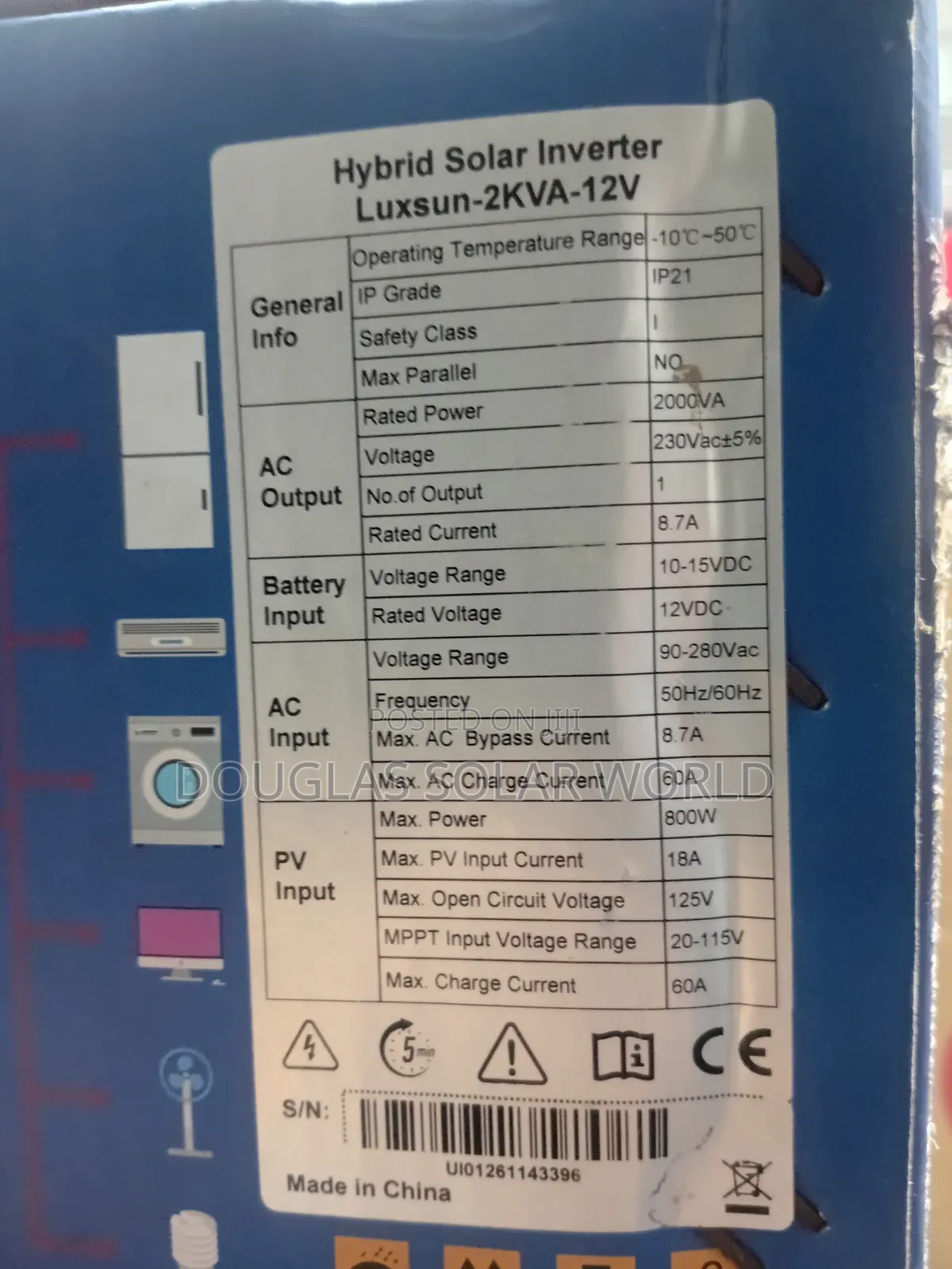 Luxsun 2kVA 12V Hybrid Inverter