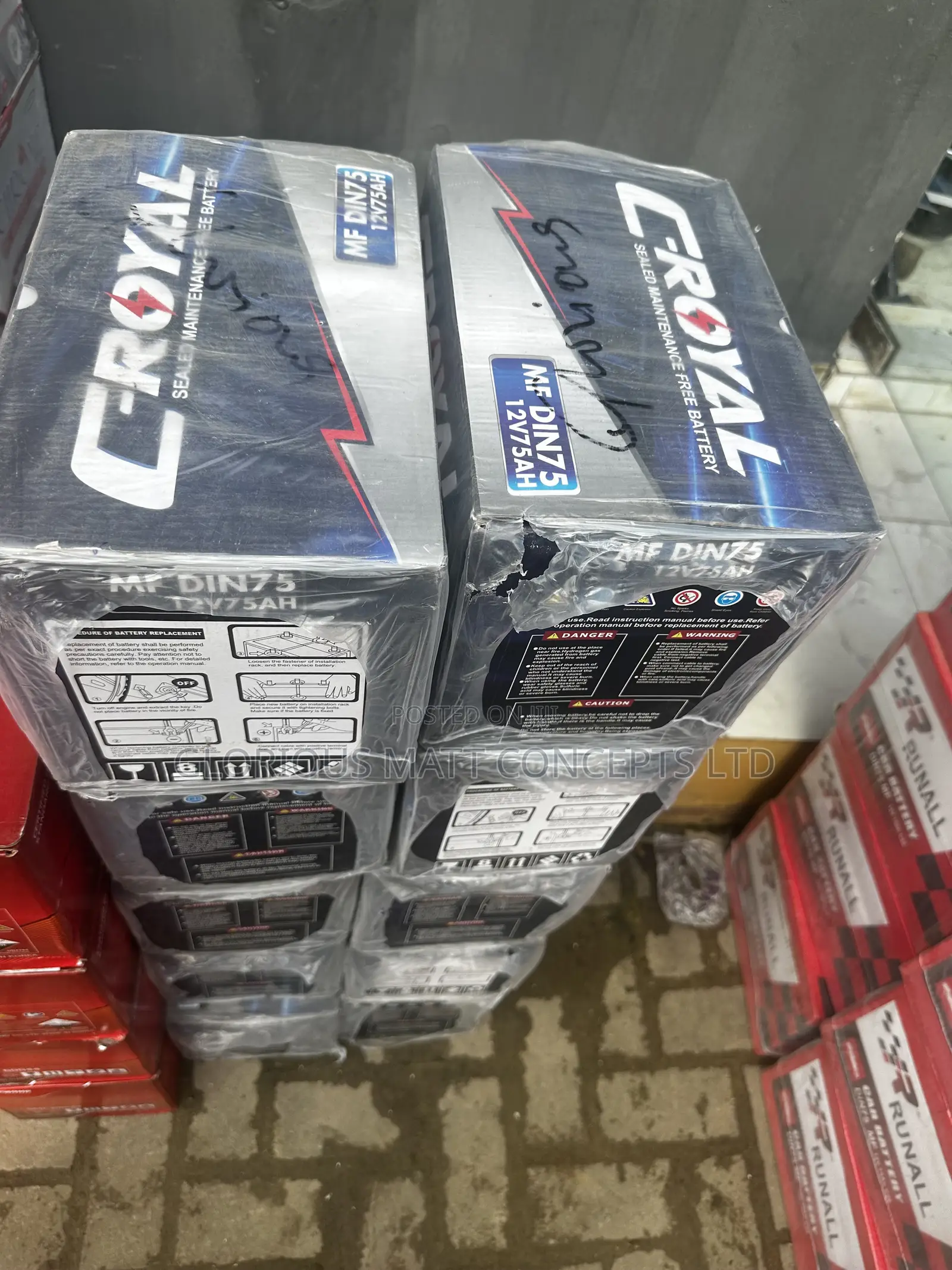 75Ah C Royal Battery Made Malaysia