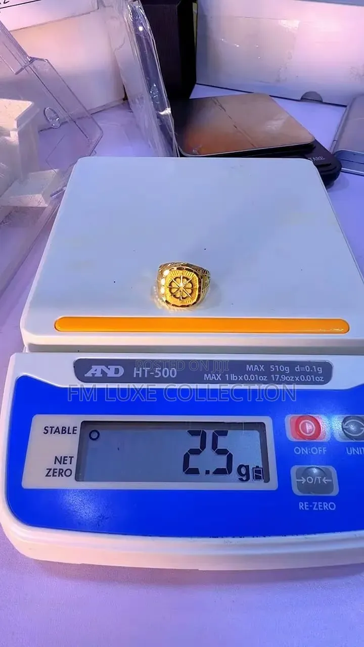 Men's Gold Ring and Cuban Bracelet
