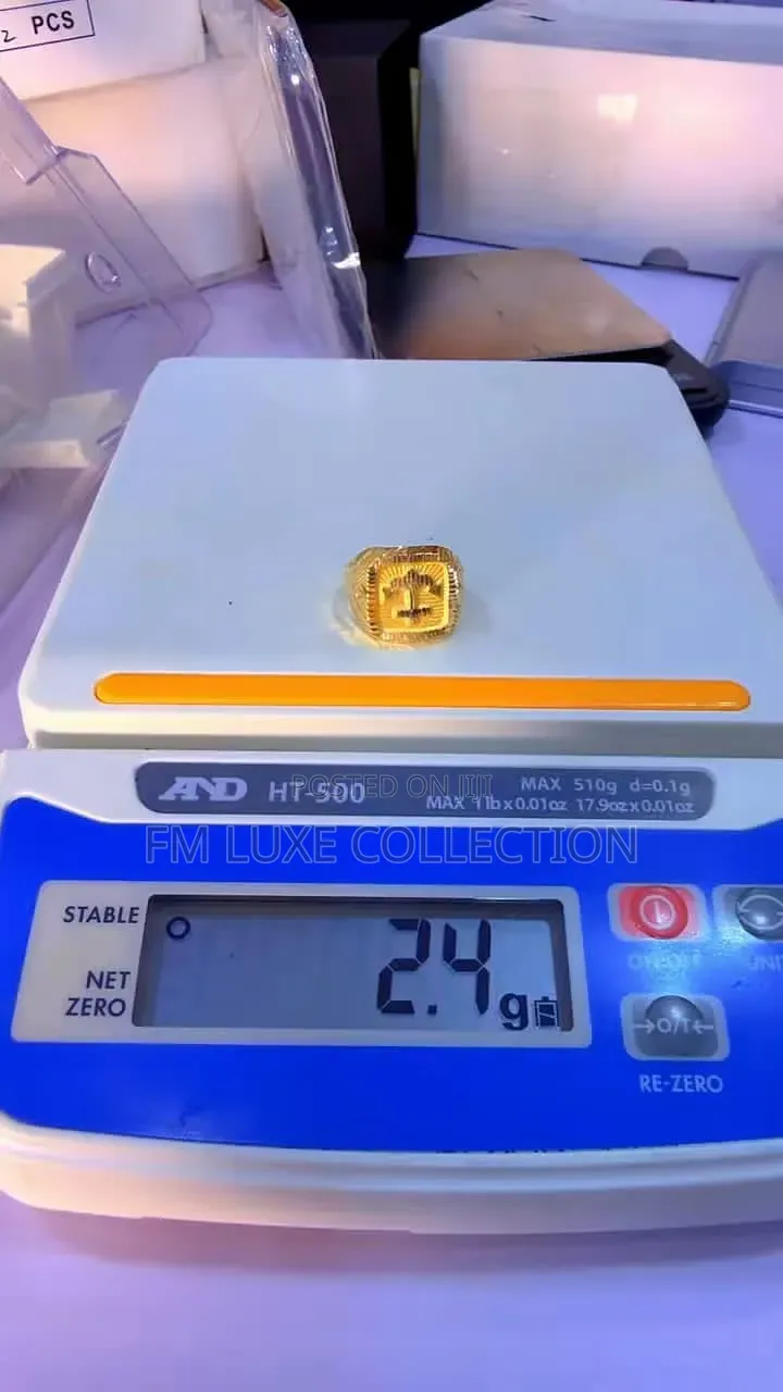 Men's Gold Ring and Cuban Bracelet
