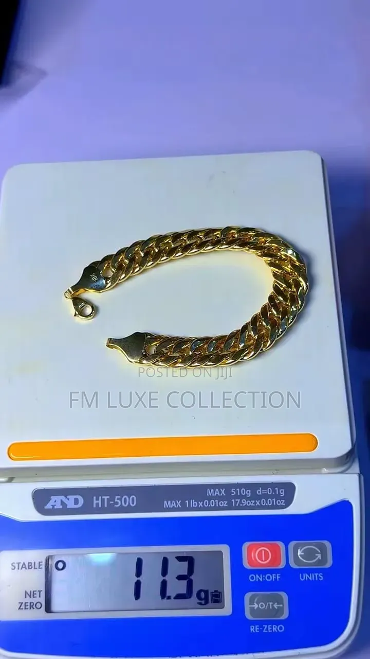 Men's Gold Ring and Cuban Bracelet