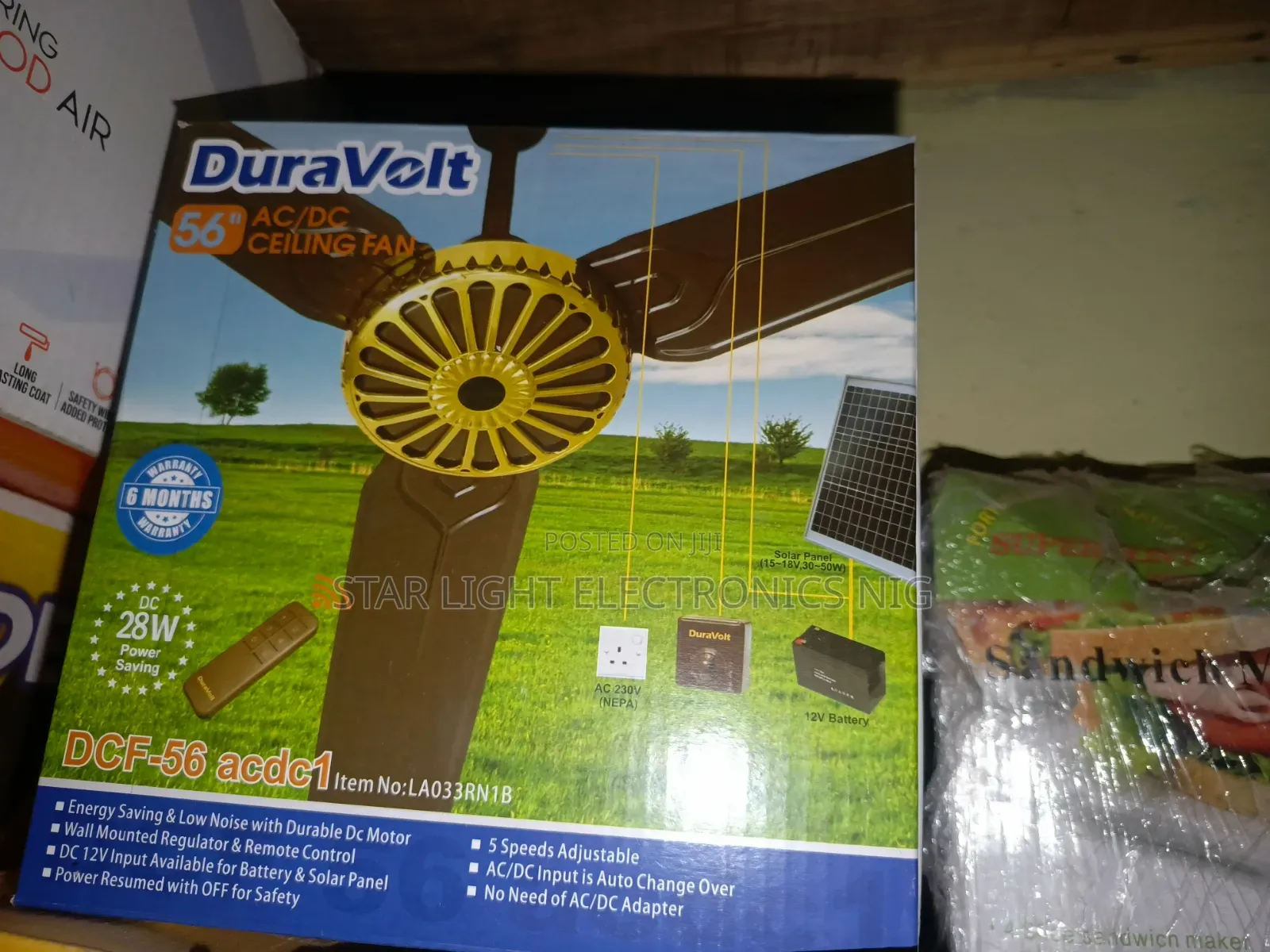 AC/DC Duravolt Ceiling Fan 56 Inches