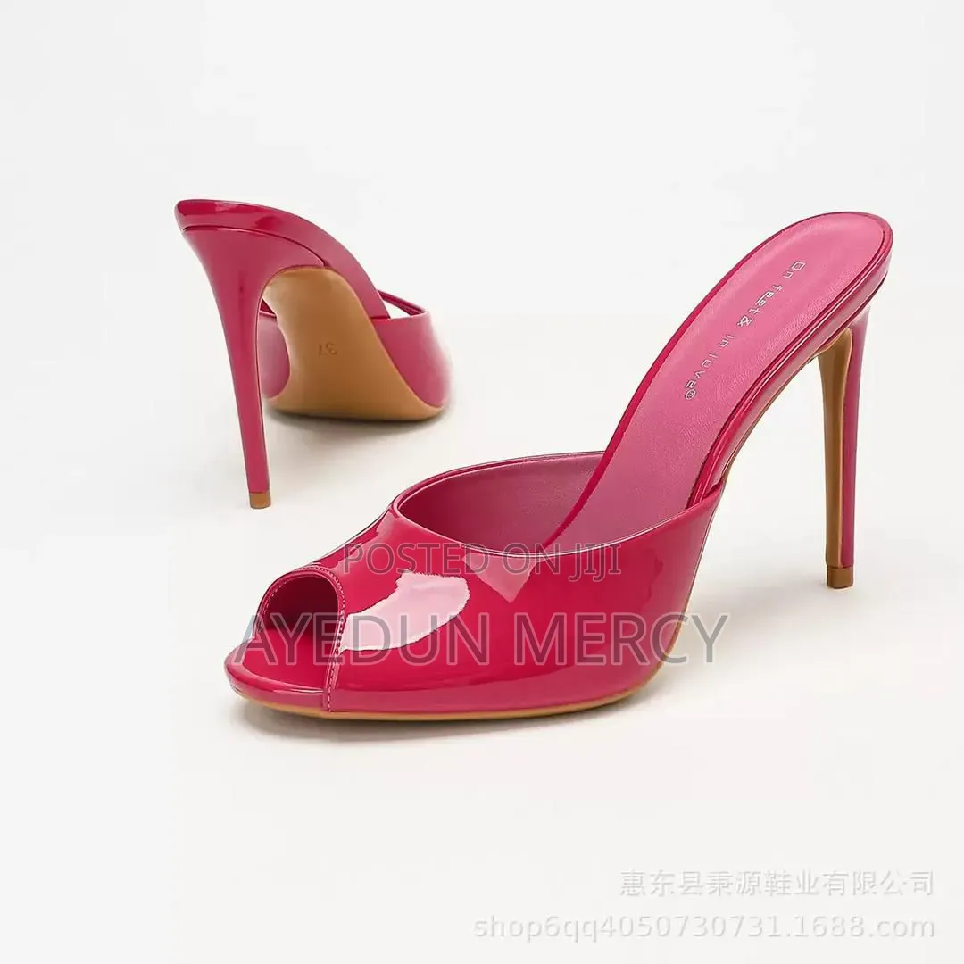 Tiny Pencil Heels Slippers