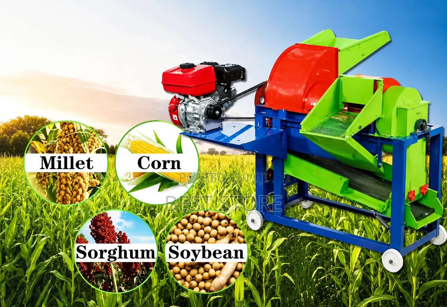 Crop Thresher Maize Sheller Peller Soya Bean, Beans Sorghum
