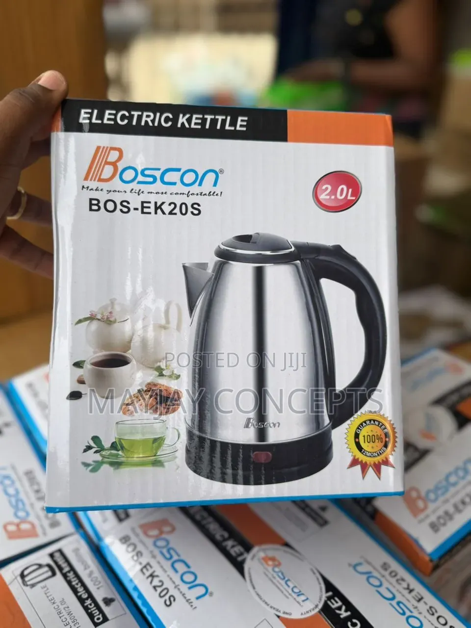 Boscon Electric Stainless Jug/Kettle - 1.8litres - 1350watts