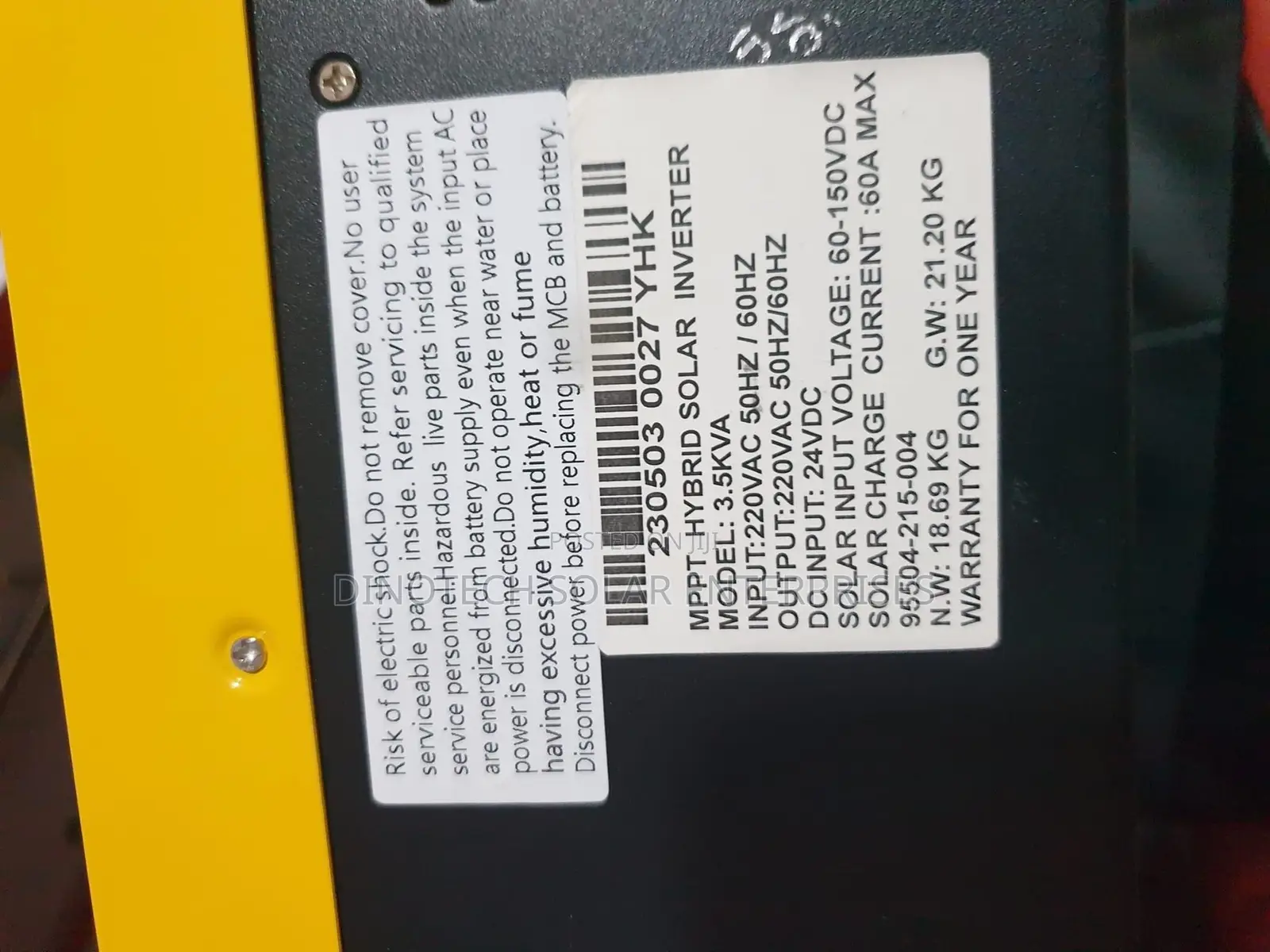 3.5kva 24v Yohako Hybrid Solar Inverter