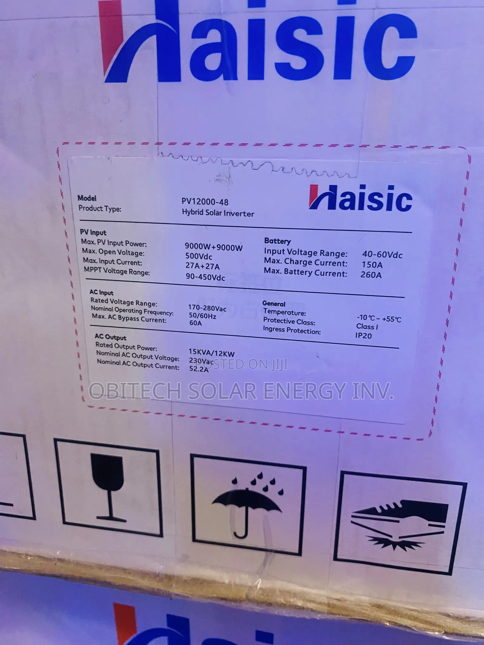 15kva Haisic Hybrid Solar Inverter