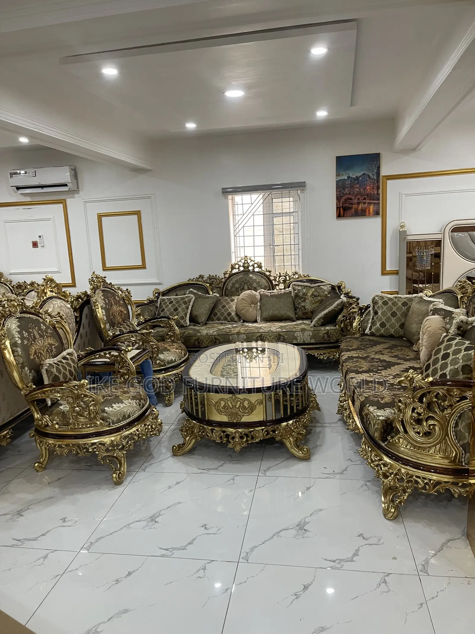 Set of High Quality Imported Turkish Royal Fabric Sofa Chair