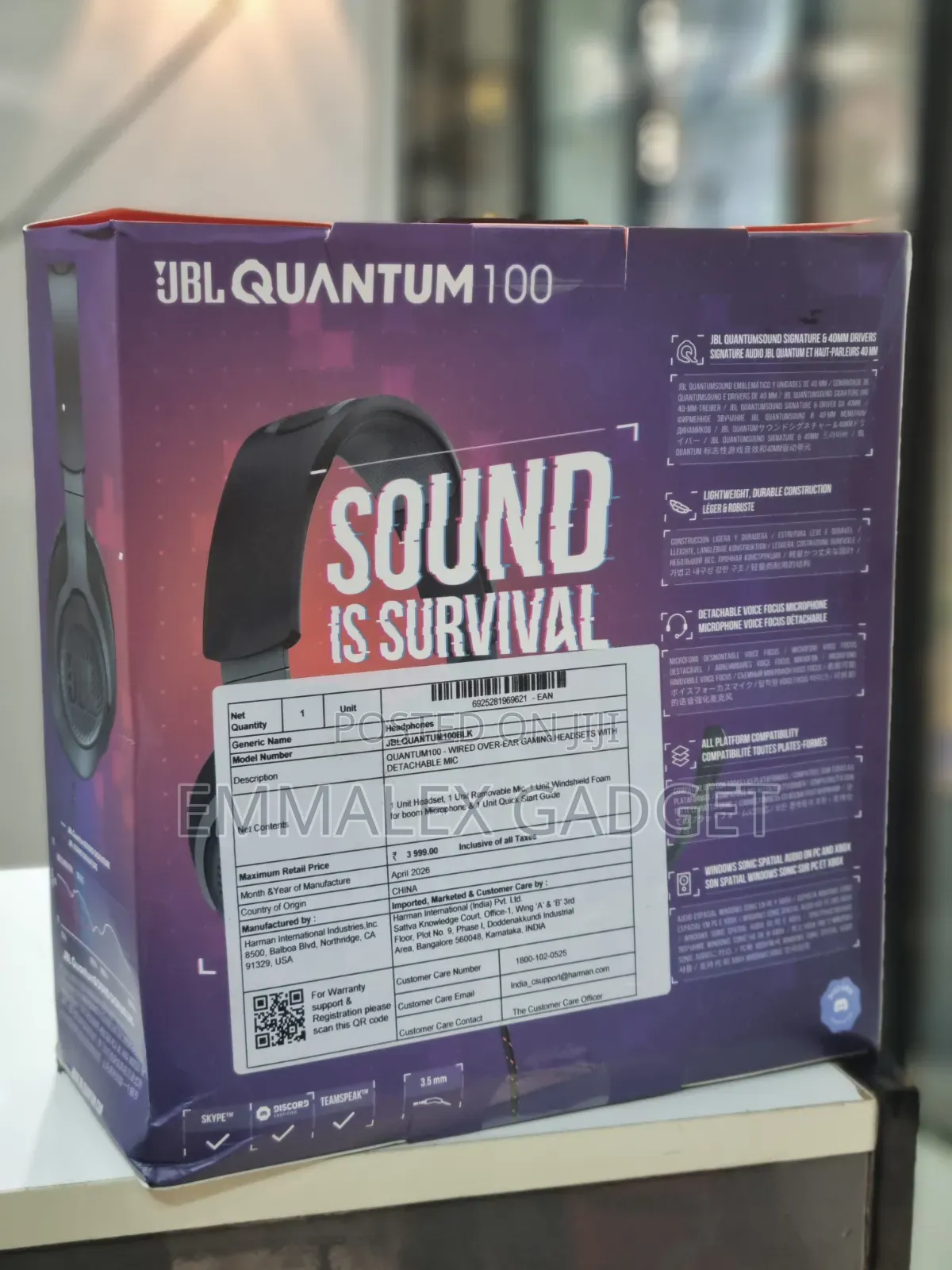 Quantum 100 Wired Over-Ear Gaming Heads