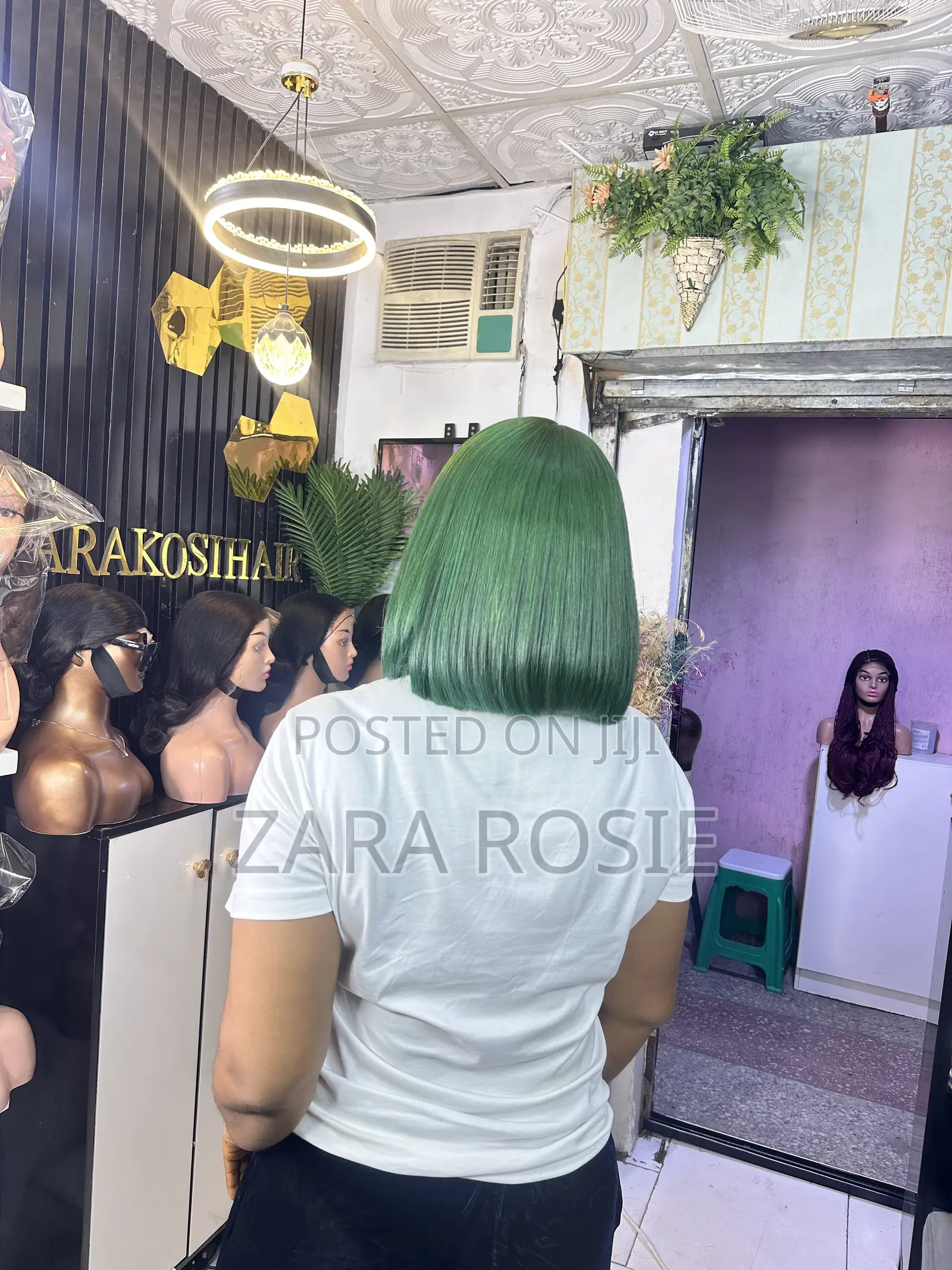 Heathy Wig. Envy Green Lent 10inches 2x6 