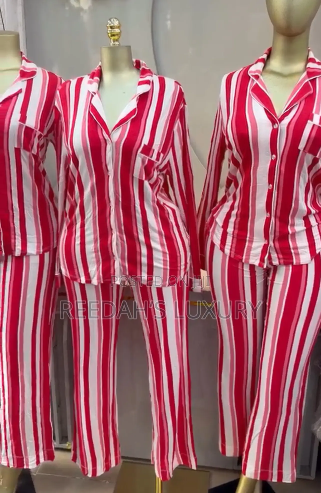 Crimson Stripe Lounge Wear