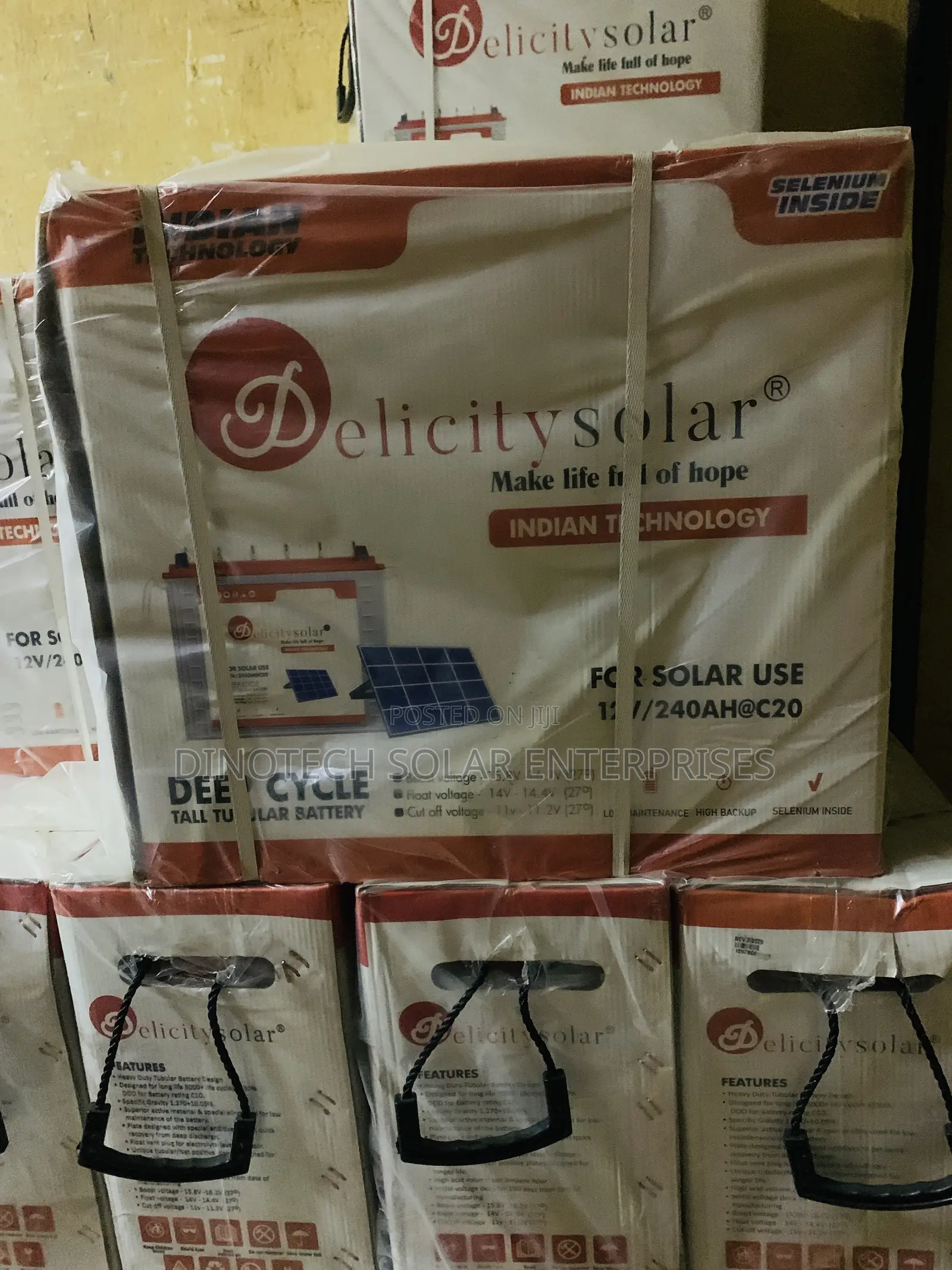 Delicity Solar Tubular Battery 240ah 12v Available