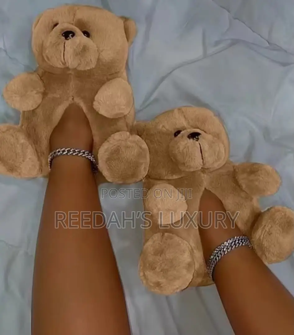 Cute Cozy Teddy Bear Slippers