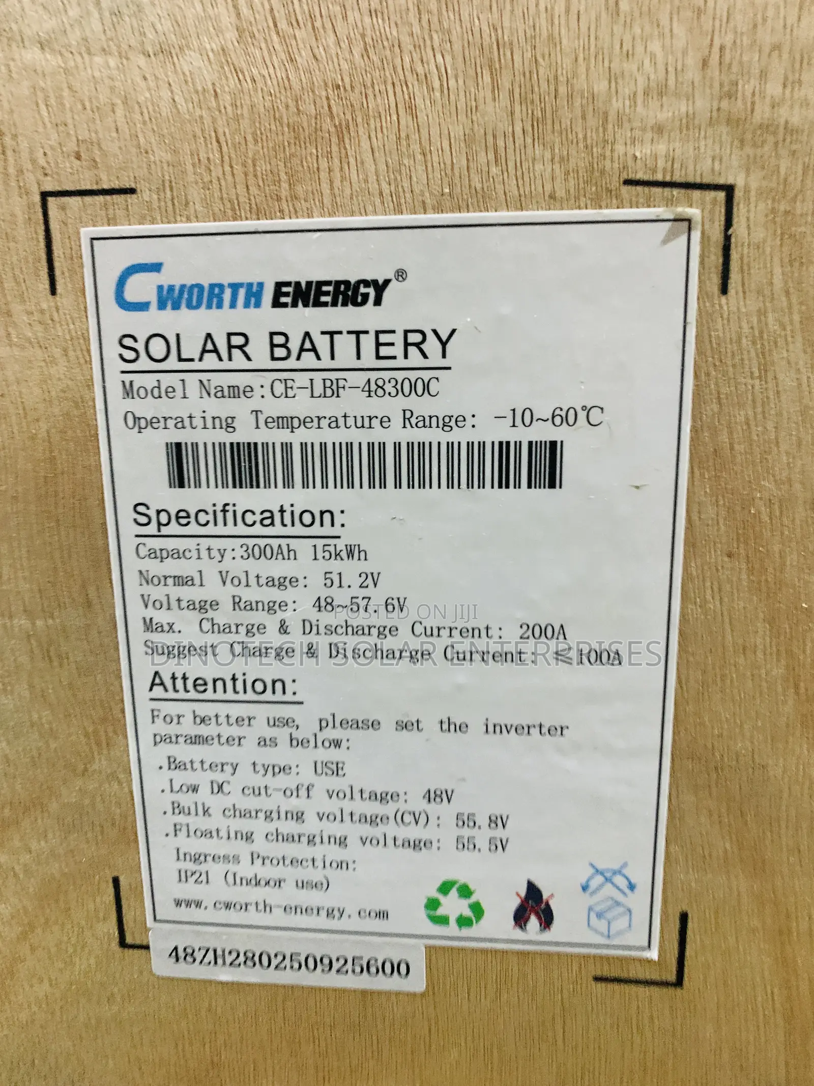 15kwh 48v CWORTH ENERGY Solar Lithium Battery