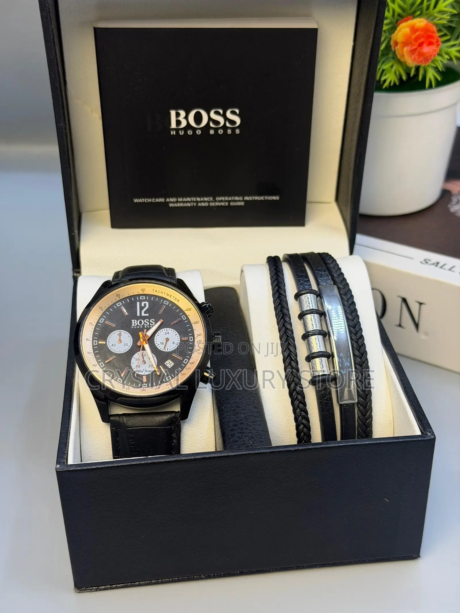 Hugo Boss Quality Men Genuine Leather Wristband