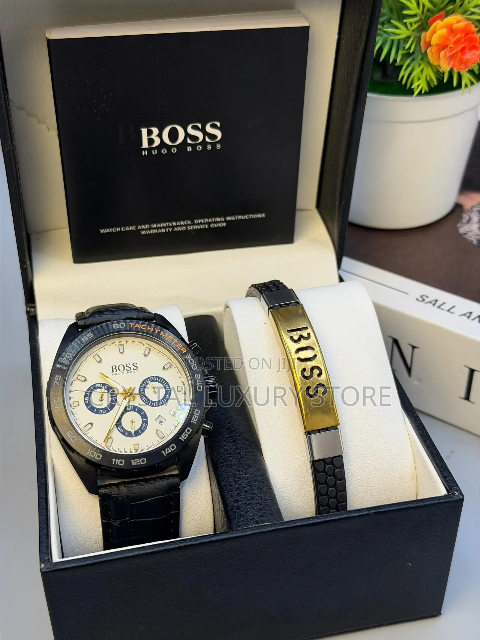 Hugo Boss Quality Men Genuine Leather Wristband