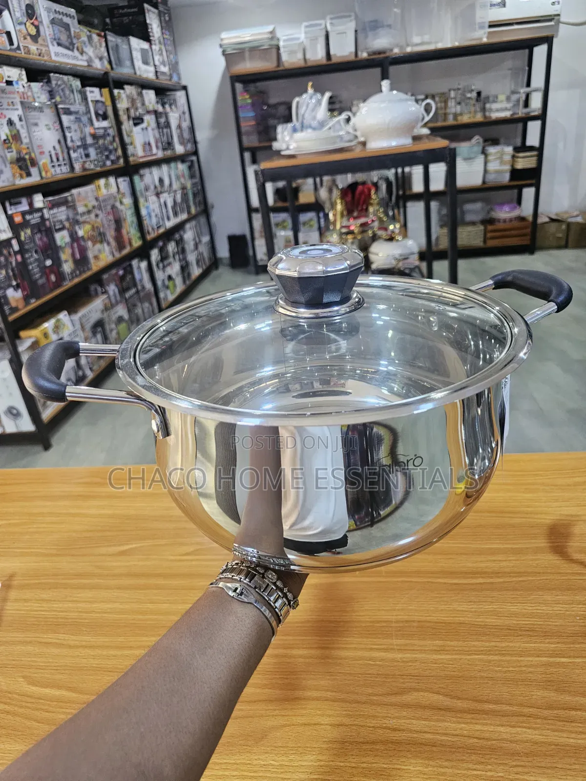 7L High Quality Stainless Steel Pot With Thermo-Control Lid