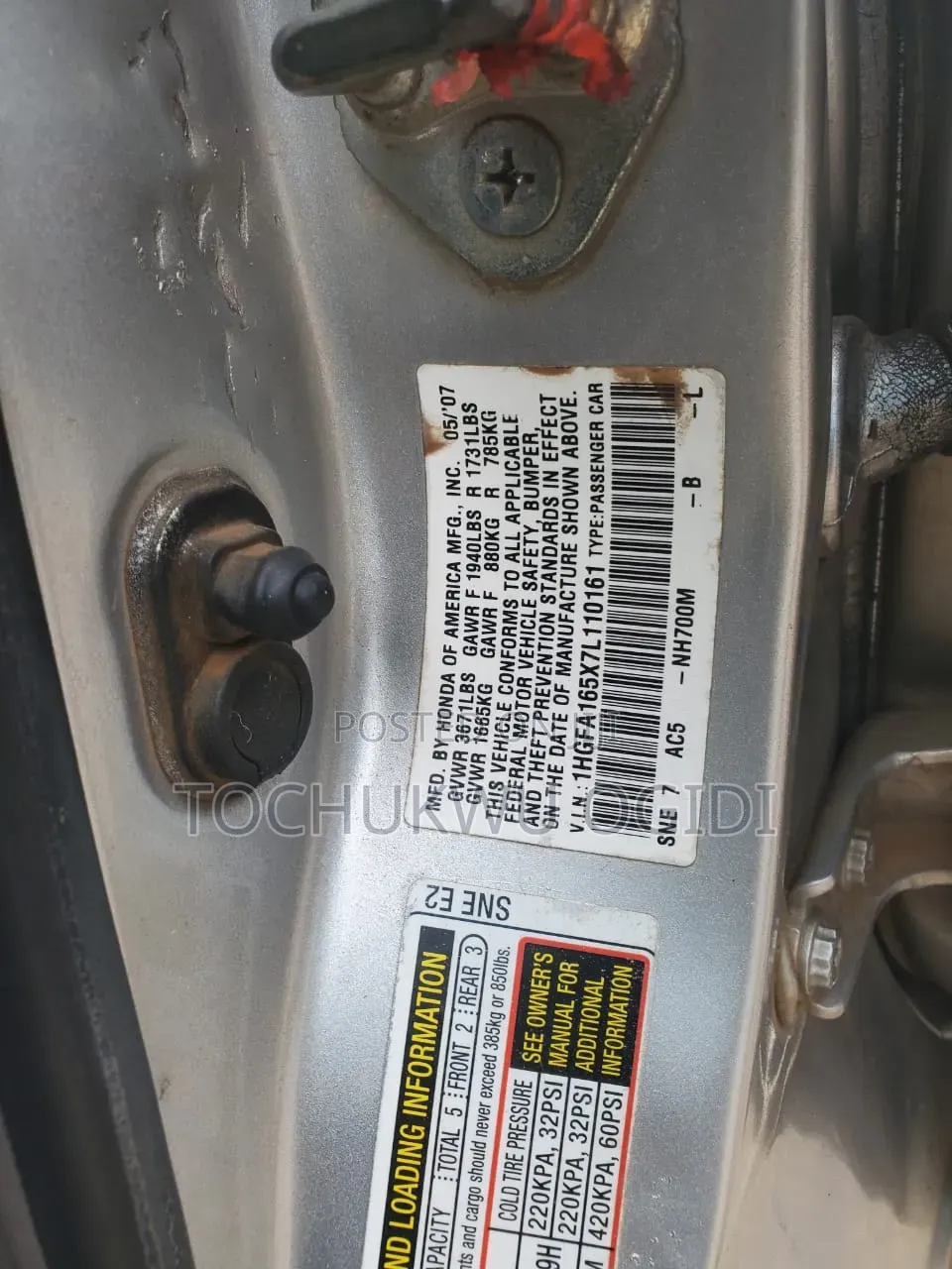 Honda Accord 2007 Silver