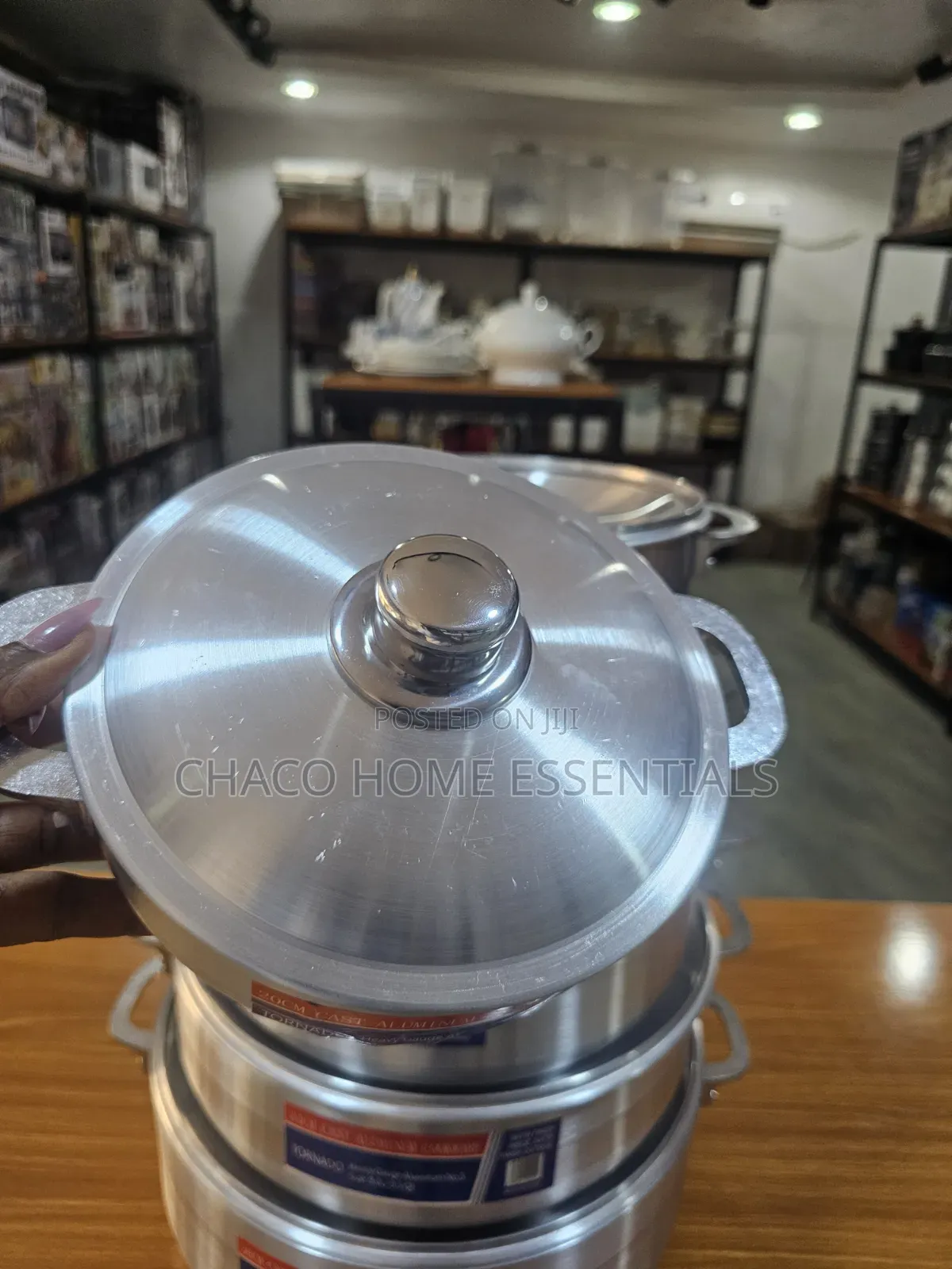 Tornado 6-Piece Polished Aluminium Cooking Pots (20cm - 36cm)
