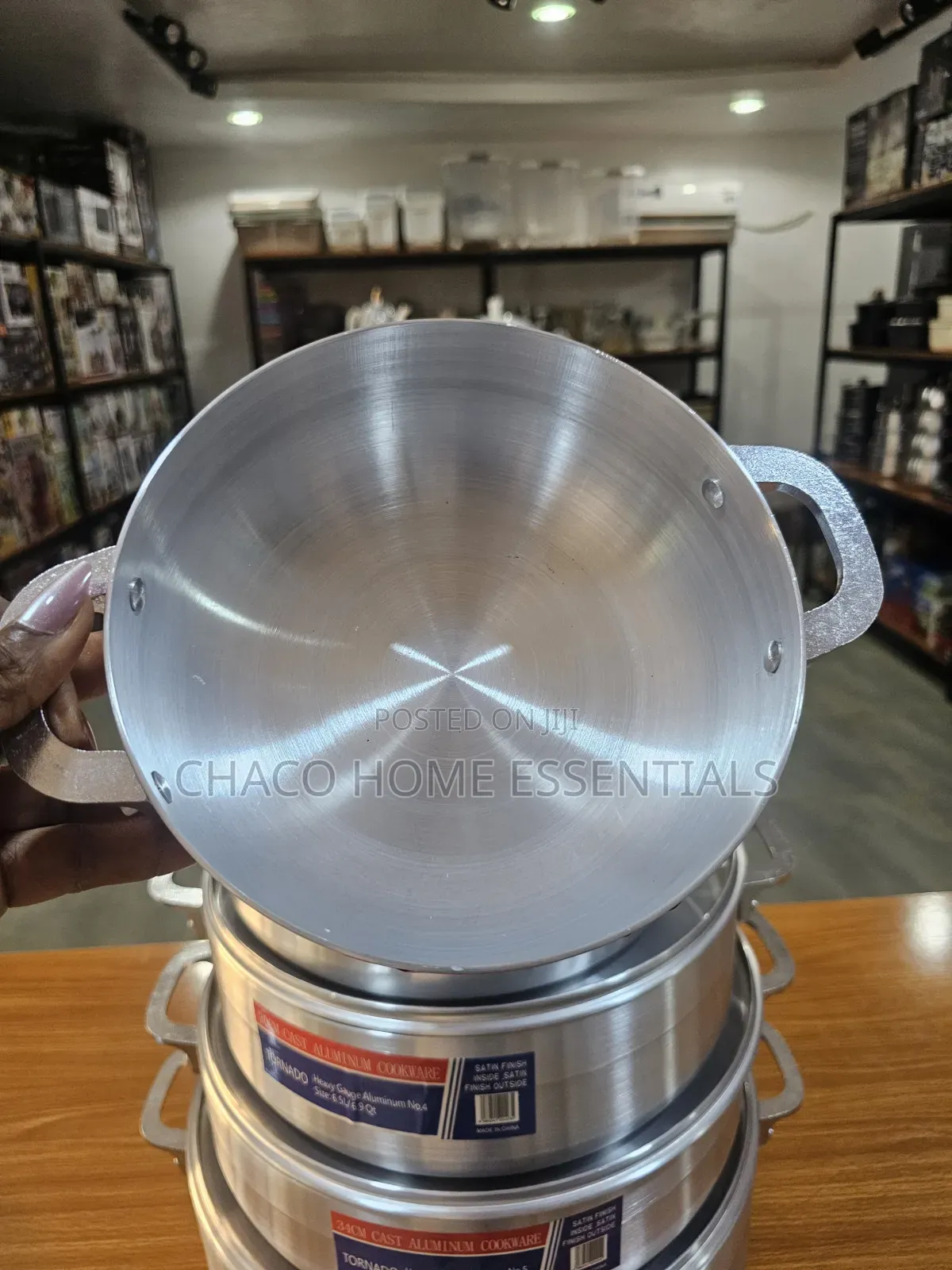 Tornado 6-Piece Polished Aluminium Cooking Pots (20cm - 36cm)