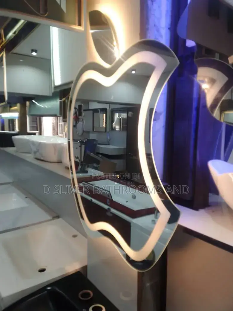 Quality Apple Shape Led Wall Mirror With