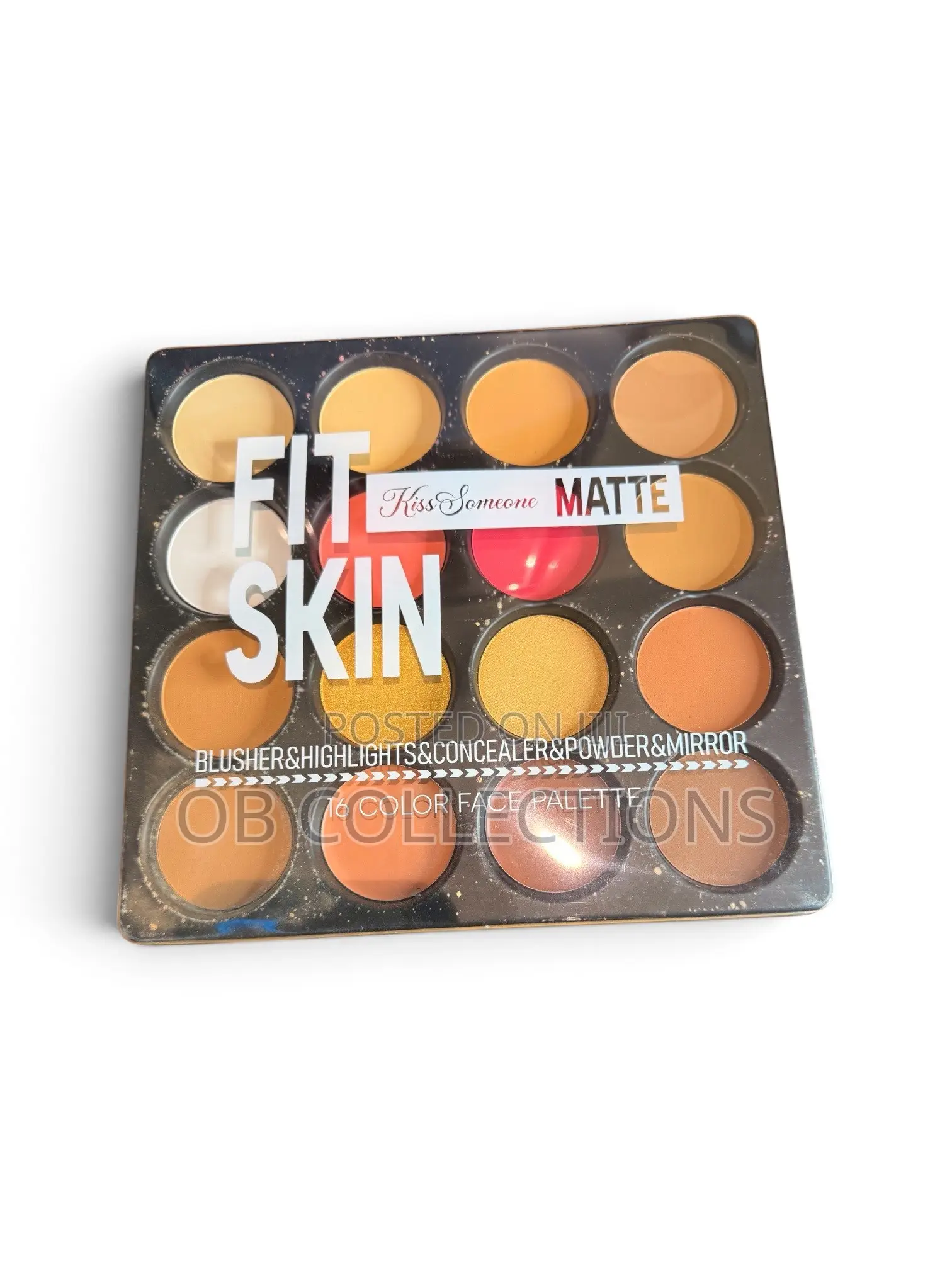 Matte Fit Skin All-in-One 16 Colors Face Powder,Blush & Contour. Palle