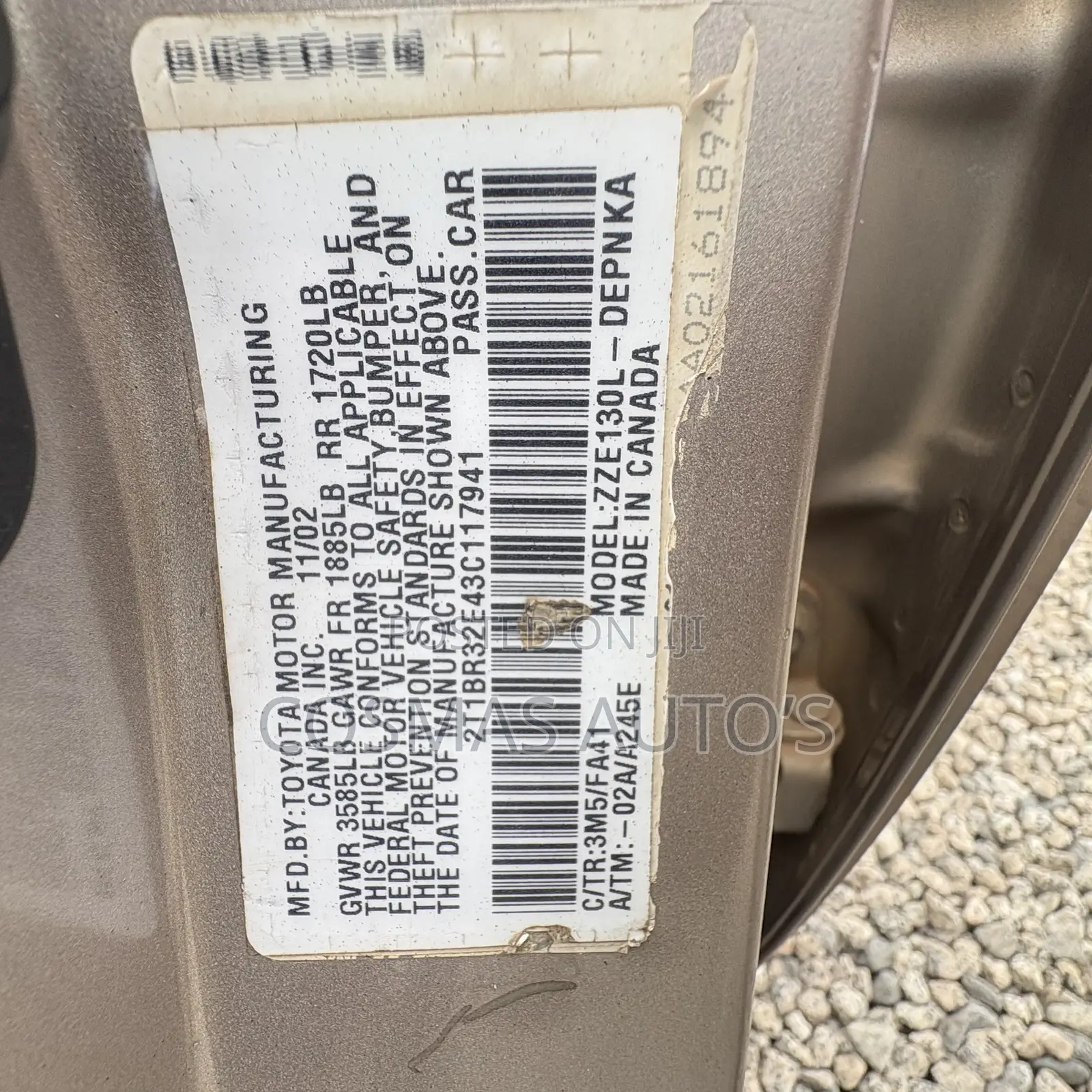 Toyota Corolla 2003 Gold