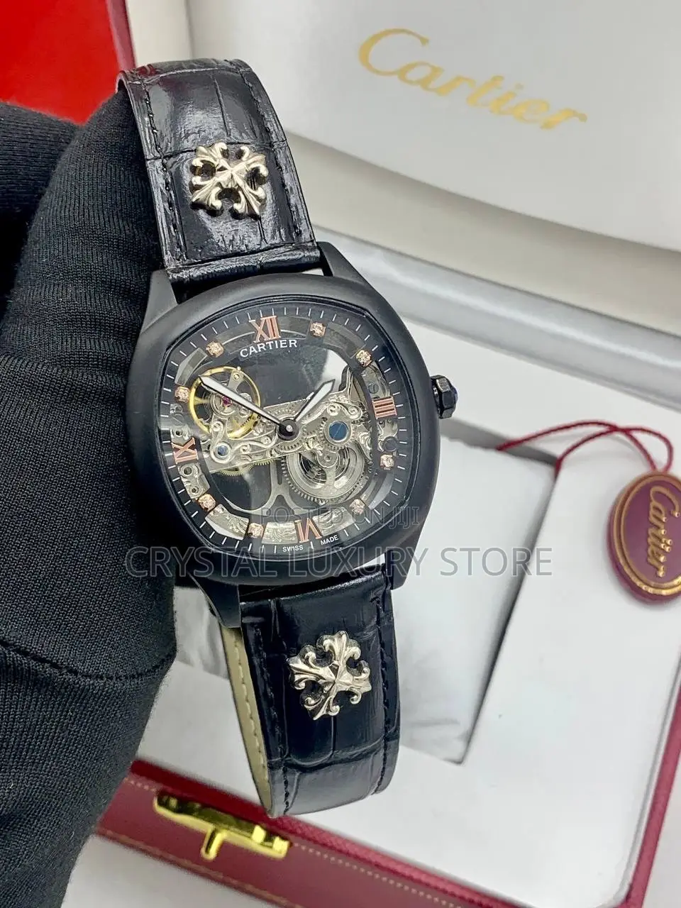Cartier Quality Luxury Men Automatic Engine Wristwatch