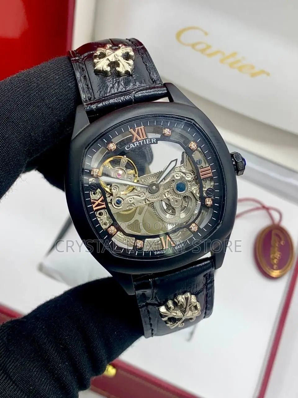 Cartier Quality Luxury Men Automatic Engine Wristwatch