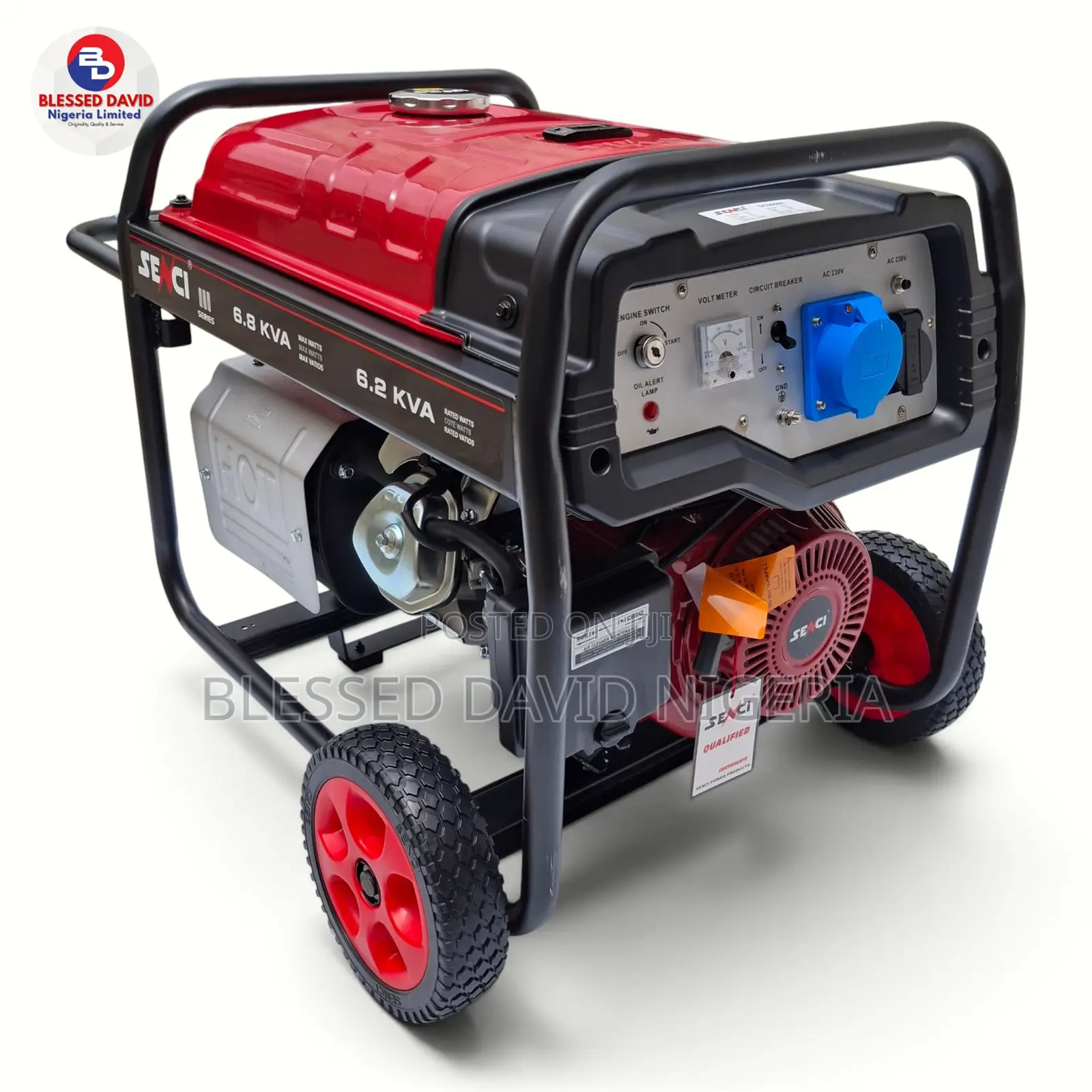 Senci SC9000E 6.2kva / 6.8kva Key Start Generator, 100% Pure Copper