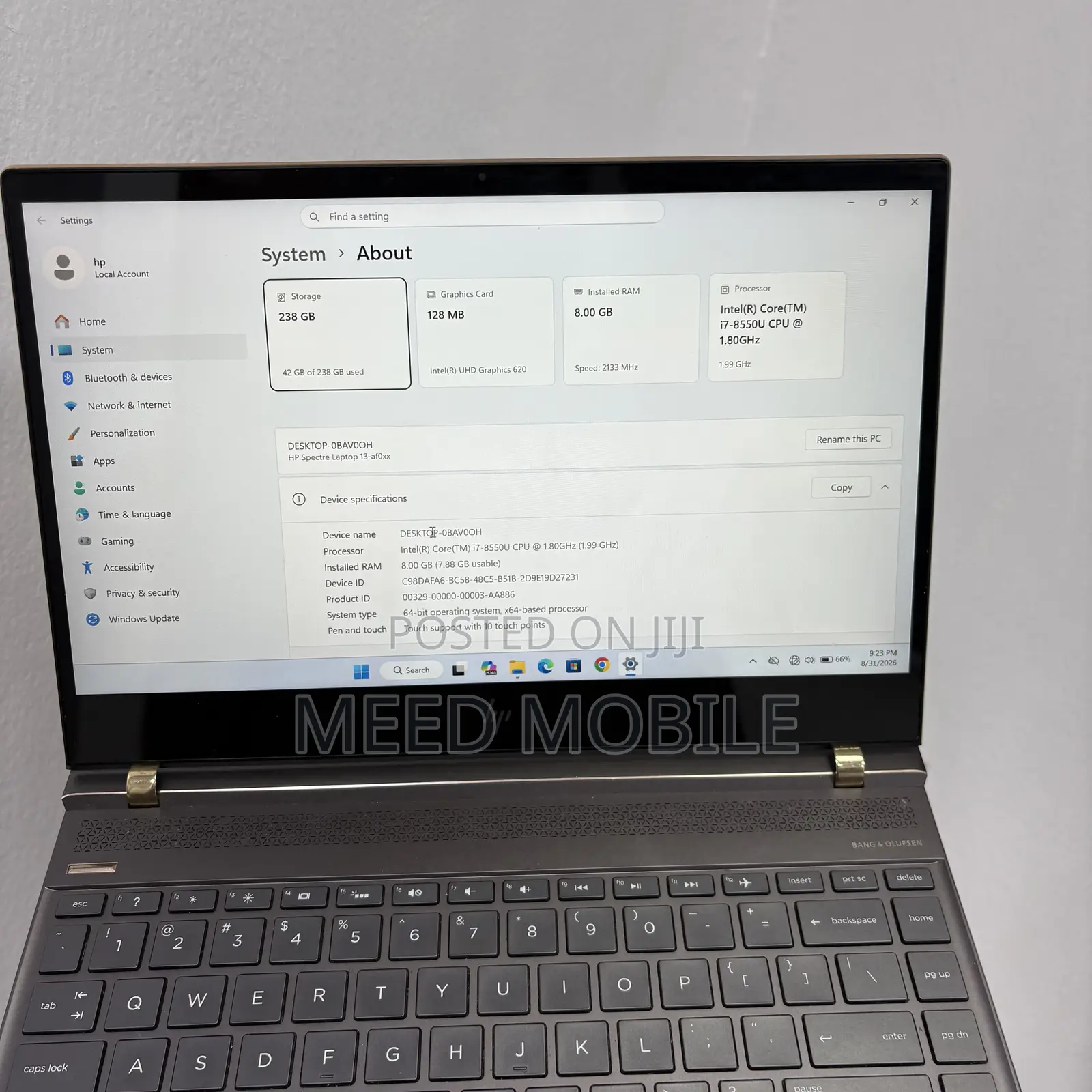 Laptop HP Spectre 13 8GB Intel Core i7 SSD 256GB