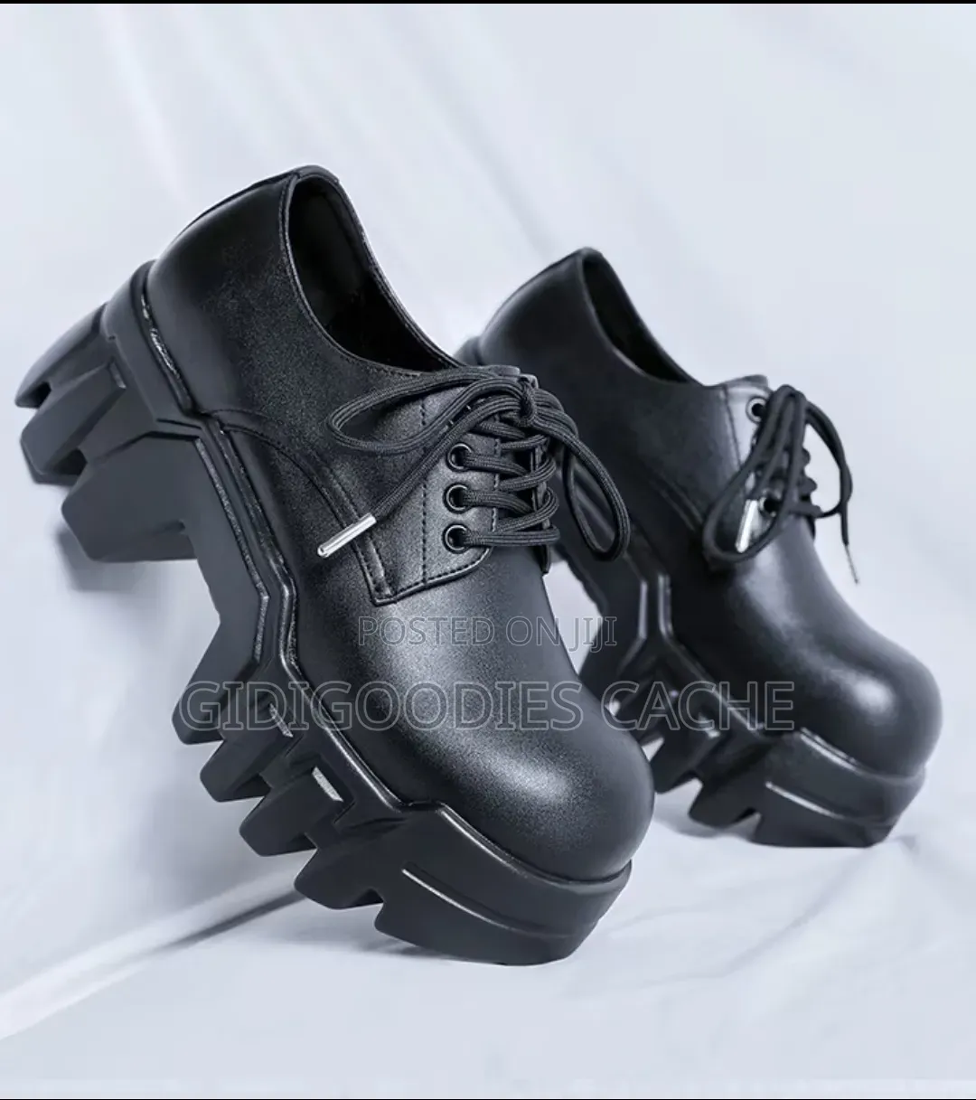 Men’s Chunky Platform Derby Shoes Size 41-46